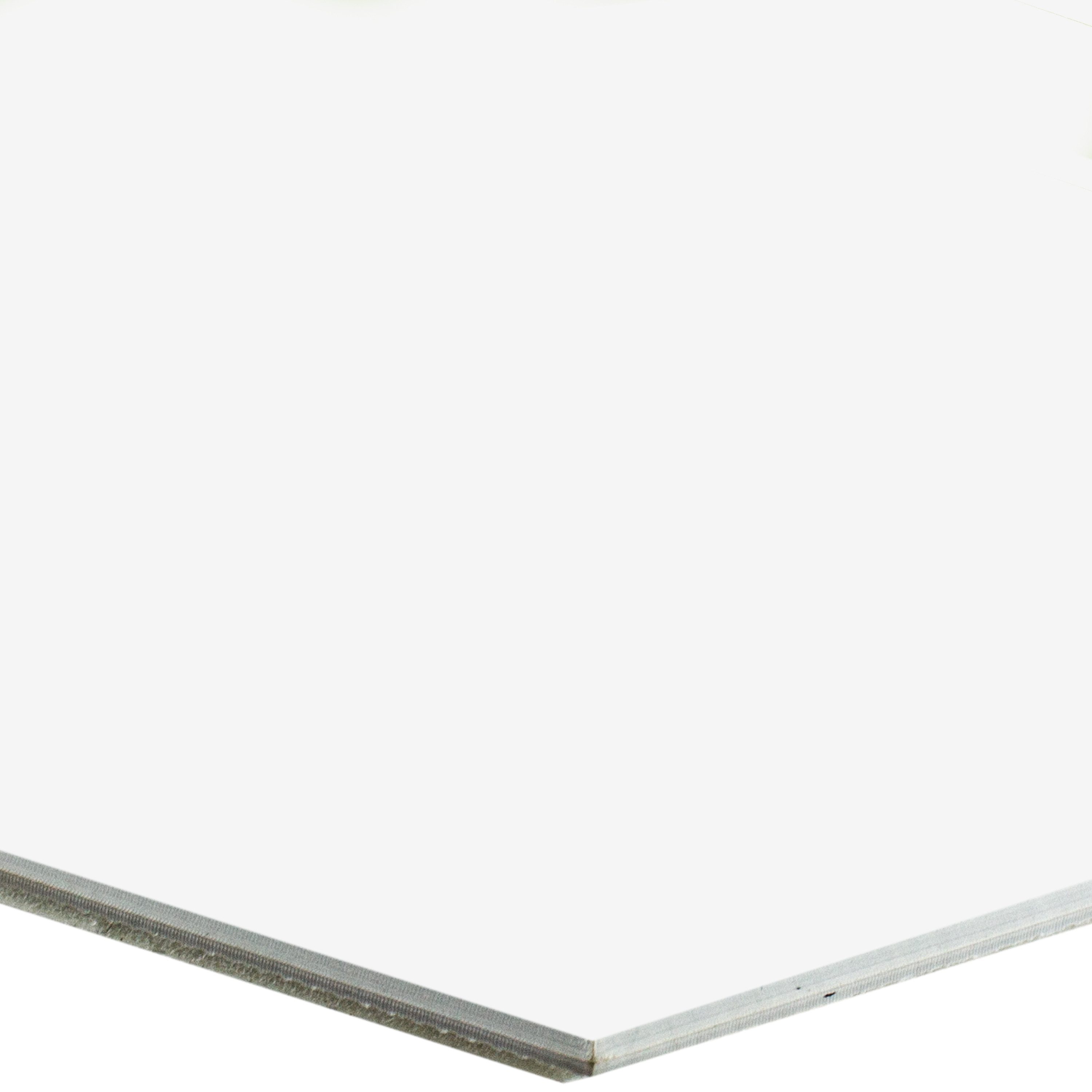 Mosafil Mosaikfliesen Vinyl Sechseck Wandfliese Century Selbstklebend, Vinyl 17.200x15.200, weiß