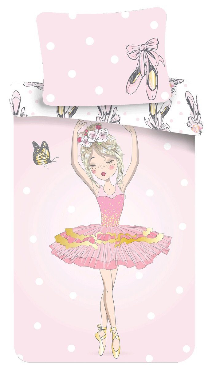 Jerry Fabrics Kinderbettwäsche Ballerina, Renforcé, 2 günstig online kaufen