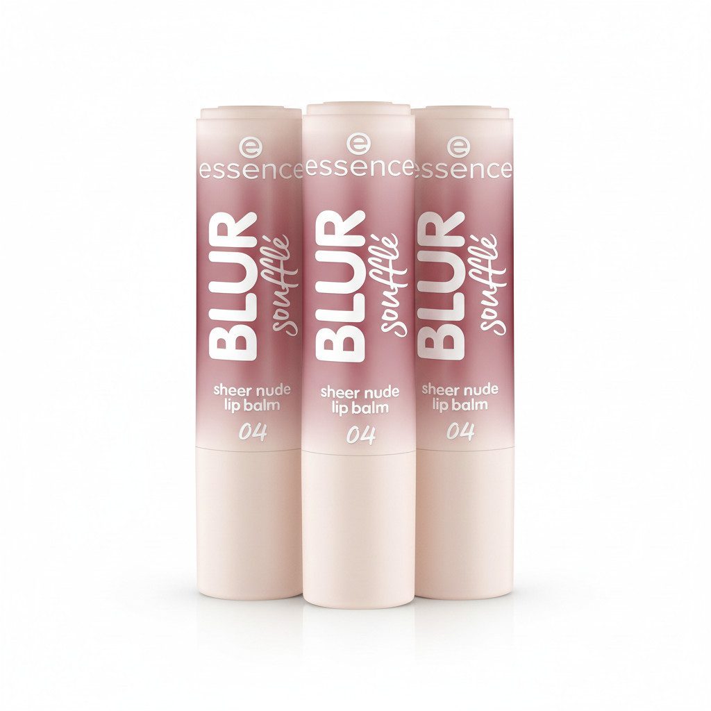 Essence Lippenbalsam BLUR soufflé sheer nude lip balm, 3-tlg.