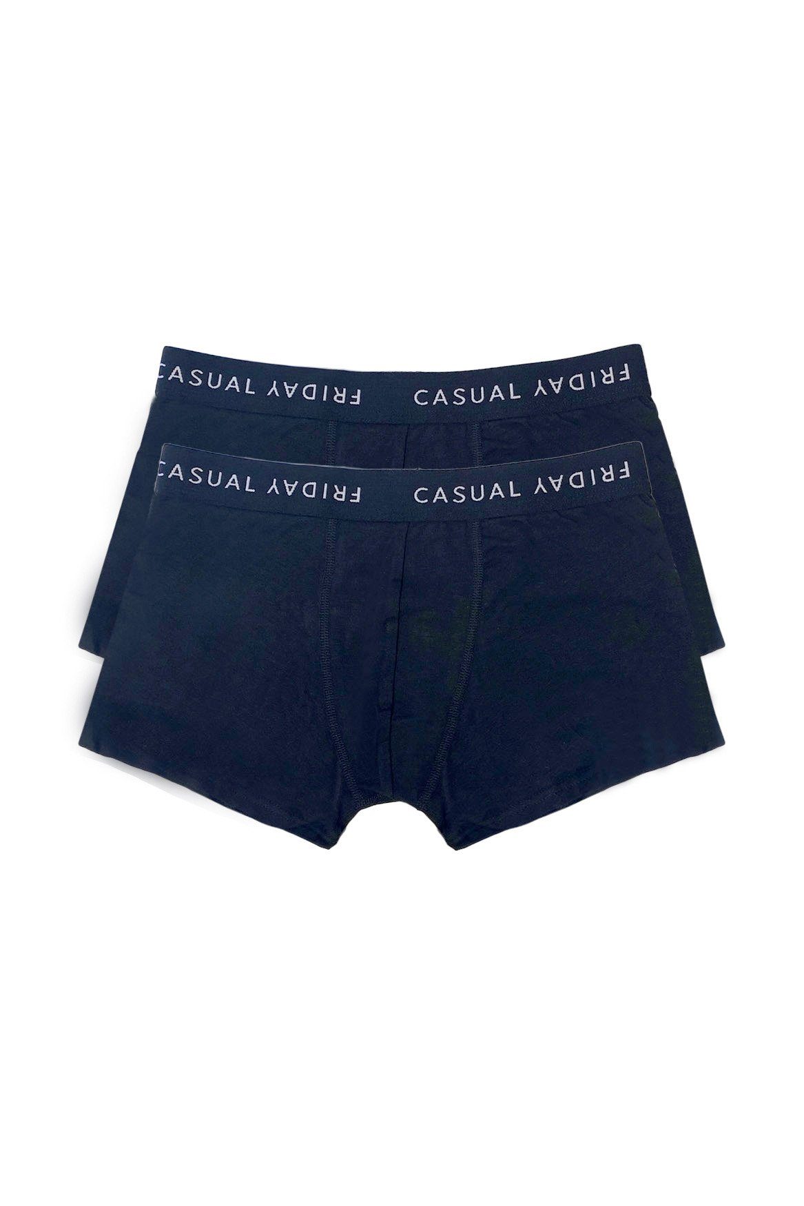 in NORH Boxershorts 4639 (2-St) Casual Unterwäsche Stück Friday Navy Boxershorts 2-er Basic Set Trunks Pack