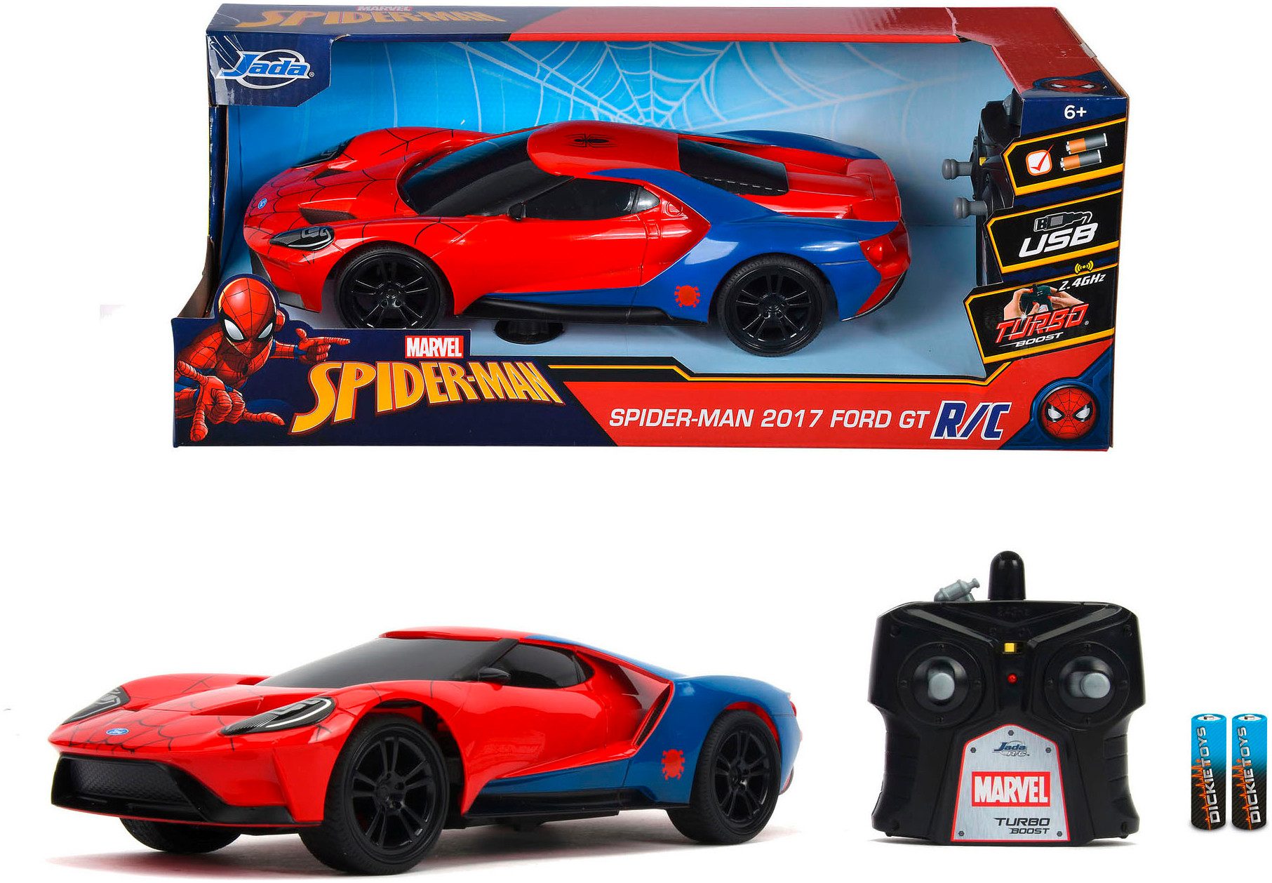 RC-Auto Marvel Spider-Man RC 2017 Ford GT, 1:16, 2,4GHz