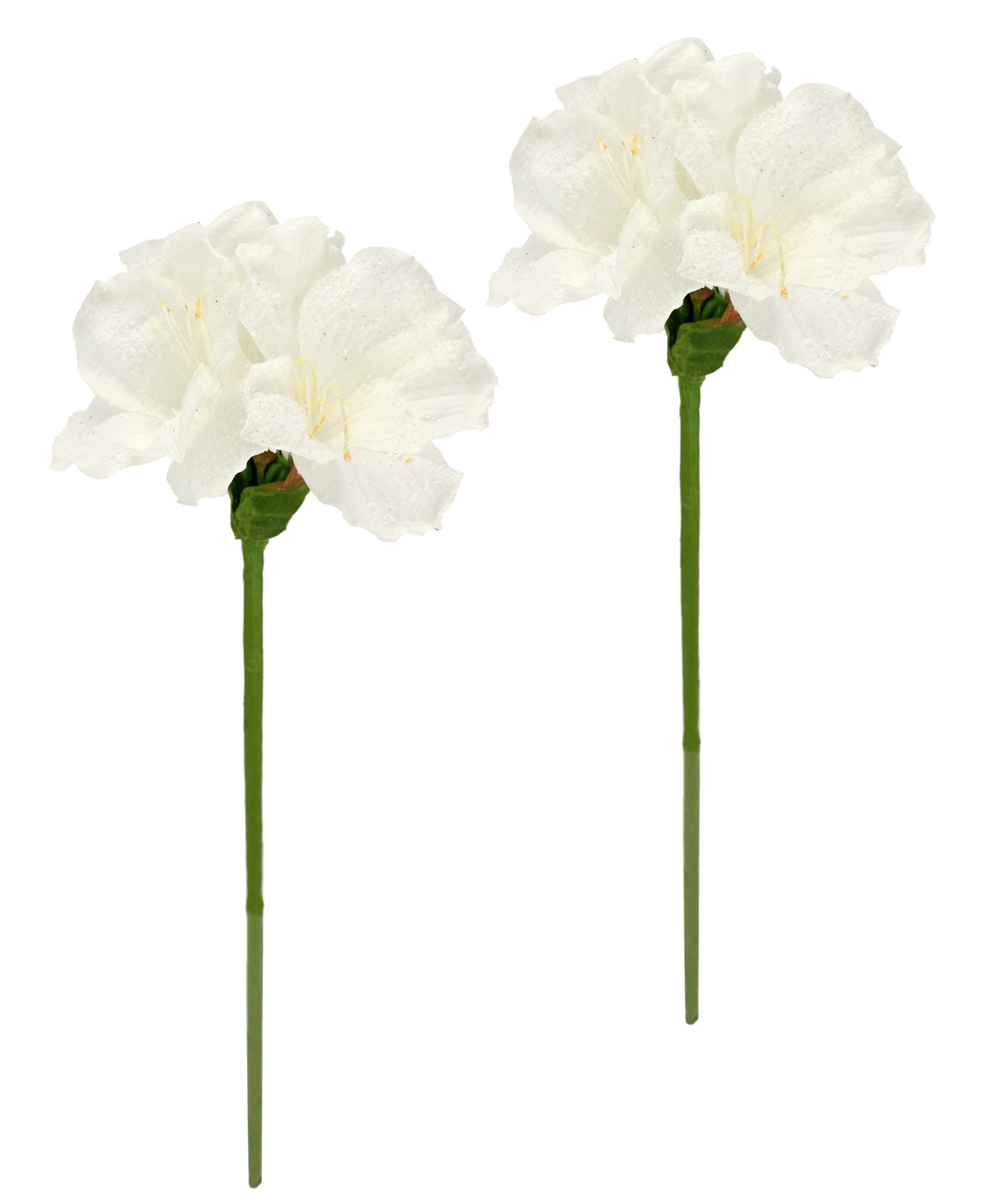 Kunstblume Amaryllis 2er Set, I.GE.A., Höhe 60 cm, 60cm Blumen Zweig Dekozweig Weihnachtsdeko Weihnachtsblume Deko