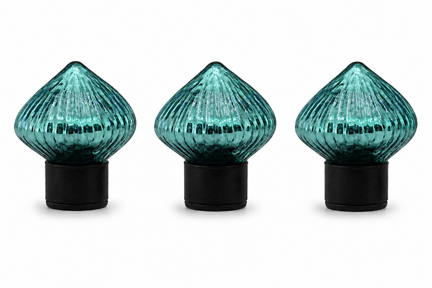 finehomegarden Teichfigur Glas-Schwimmlinse türkis 3er Set Schwimmende Teichdekoration Glas, (Set, 3-St., 3 tlg), Ø 6,5cm Dekokugeln für Miniteich Wasserschale Gartenteich und Terrasse