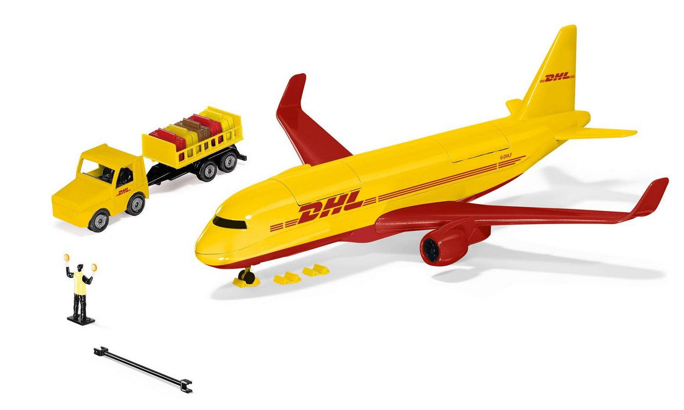 SIEPER Spielzeug-Auto Siku 1702 DHL Frachtflugzeug mit Zubehör