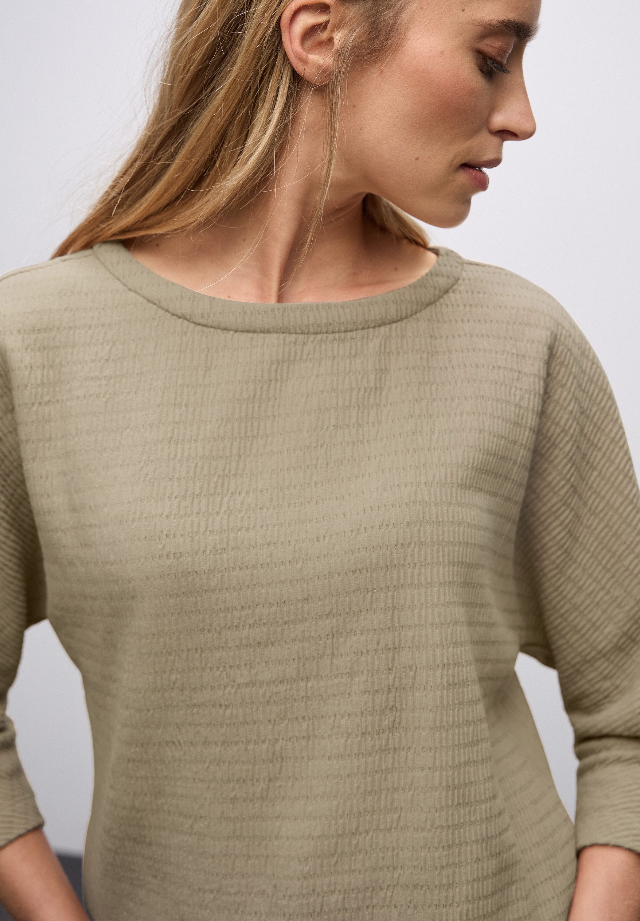 STREET ONE 3/4-Arm-Shirt aus softem Materialmix