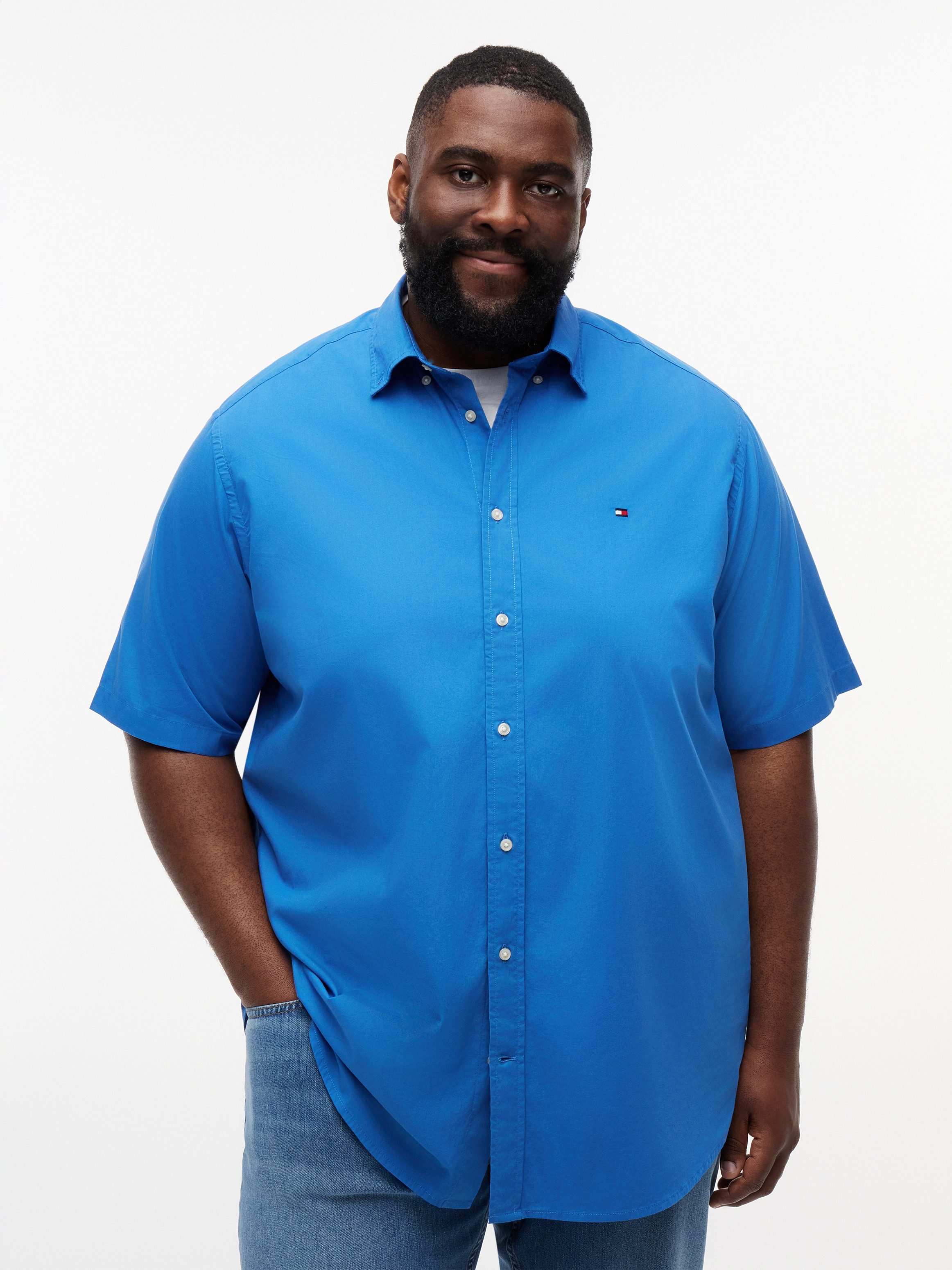 Tommy Hilfiger Big & Tall Kurzarmhemd BT-FLEX POPLIN SOLID Große Größen