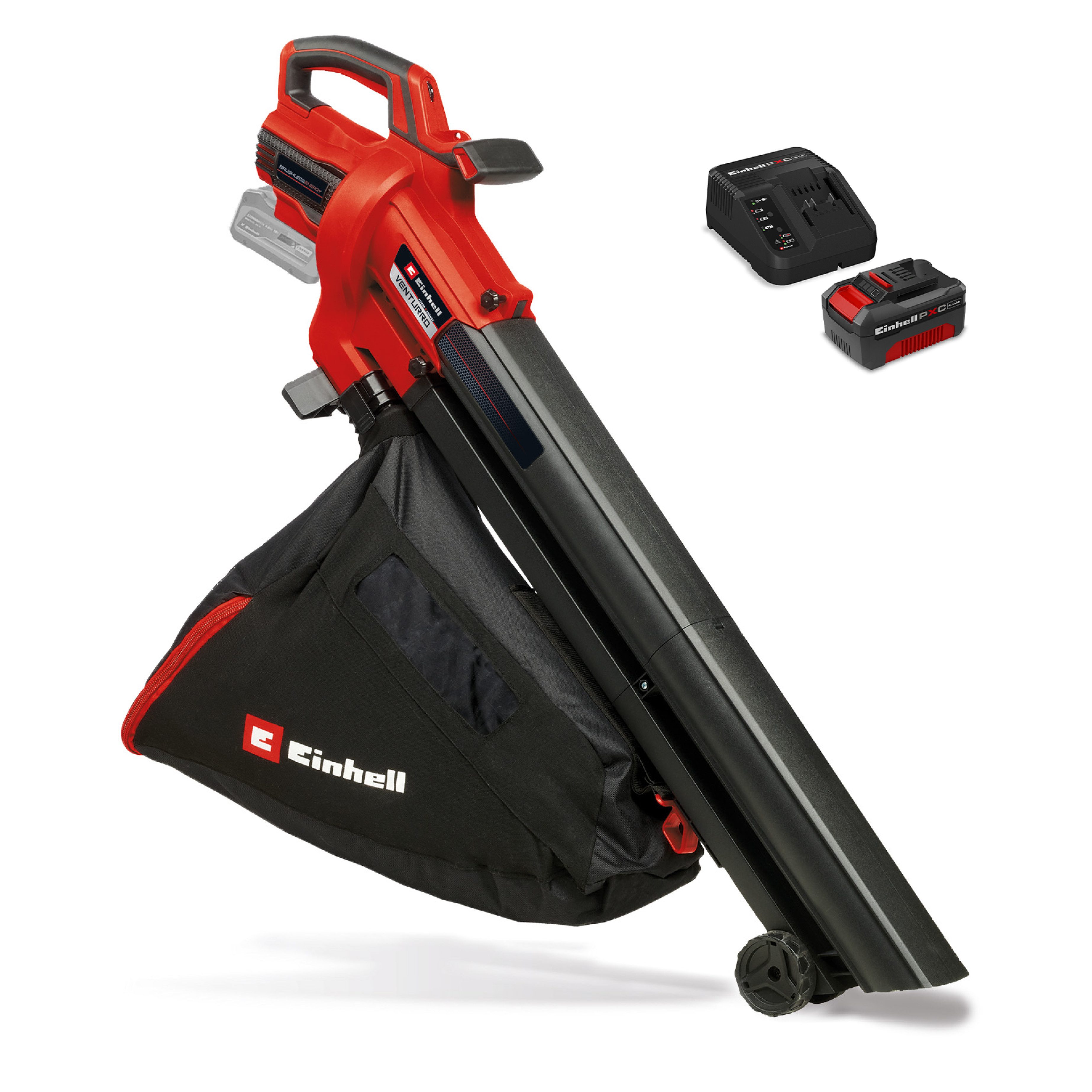 Einhell Akku-Laubsauger VENTURRO 18/210 Kit, (Set), inkl. 4,0 Ah PXC Akku und Ladegerät