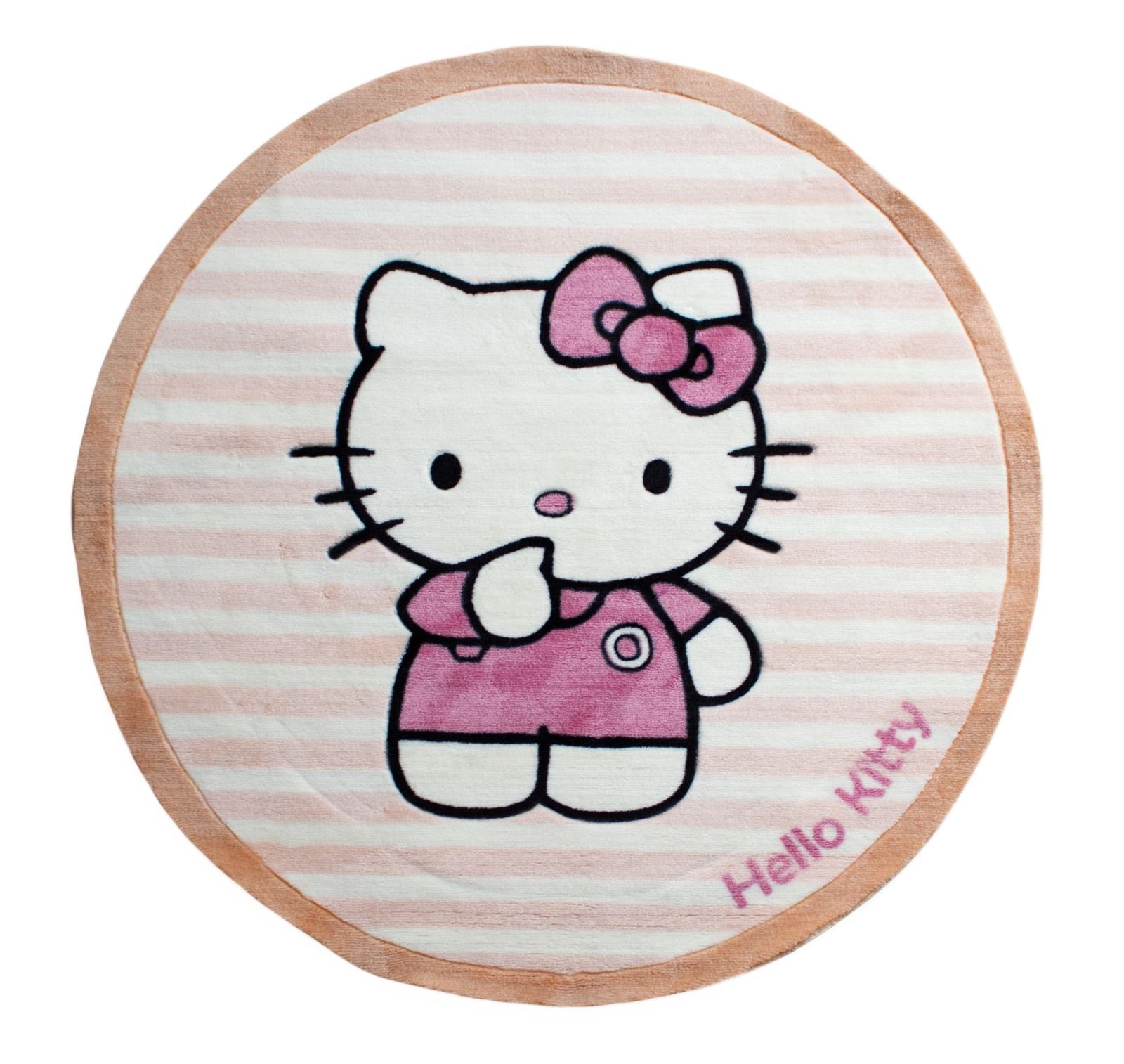 Teppich Hello Kitty BC-8 100 cm Runder Teppich HK-BC-08, Hello Kitty, Rund, Höhe: 5 mm