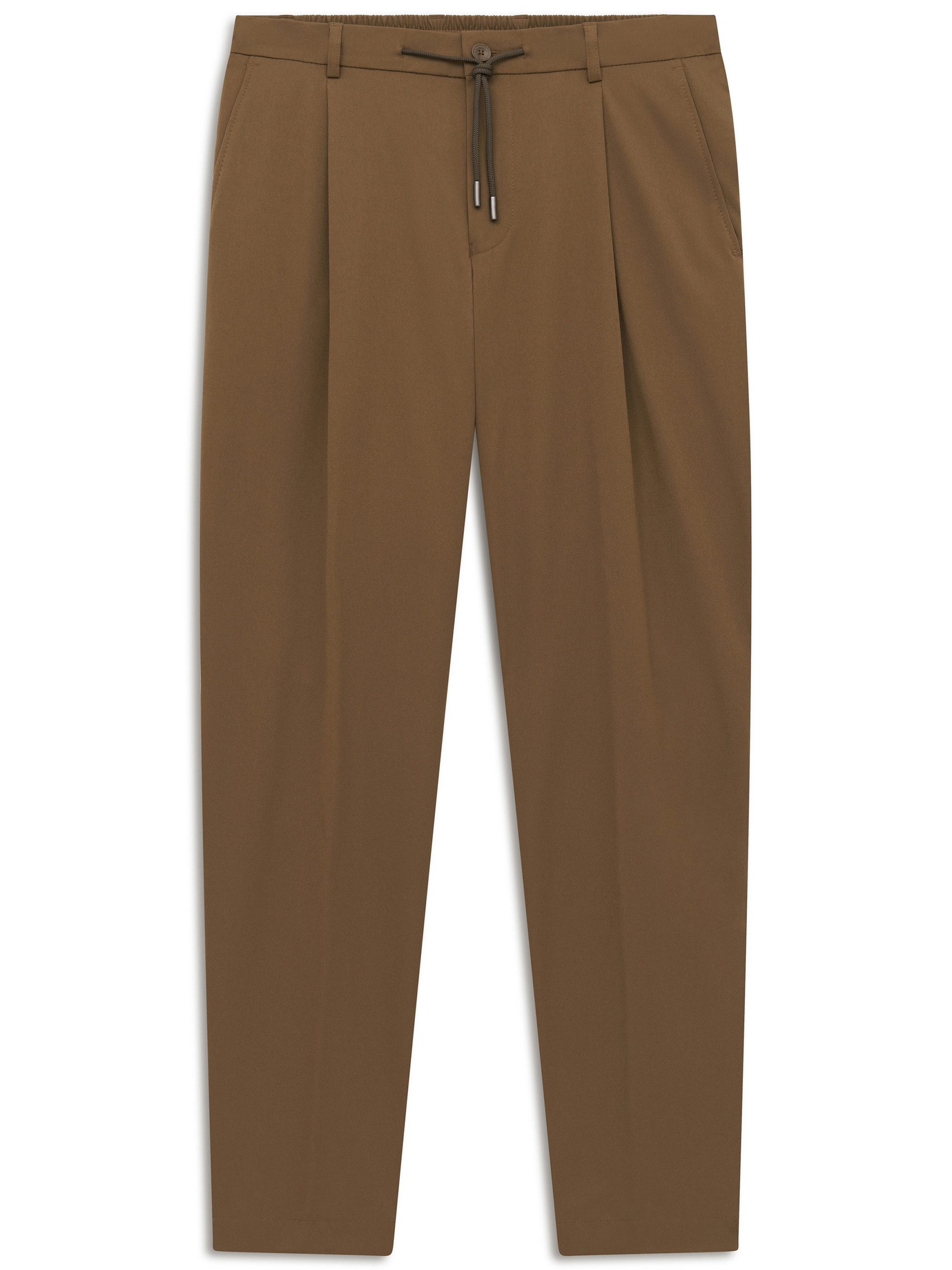 bugatti Bundfaltenhose Tapered Fit Dynamic Series Tapered Fit Travel Stretch