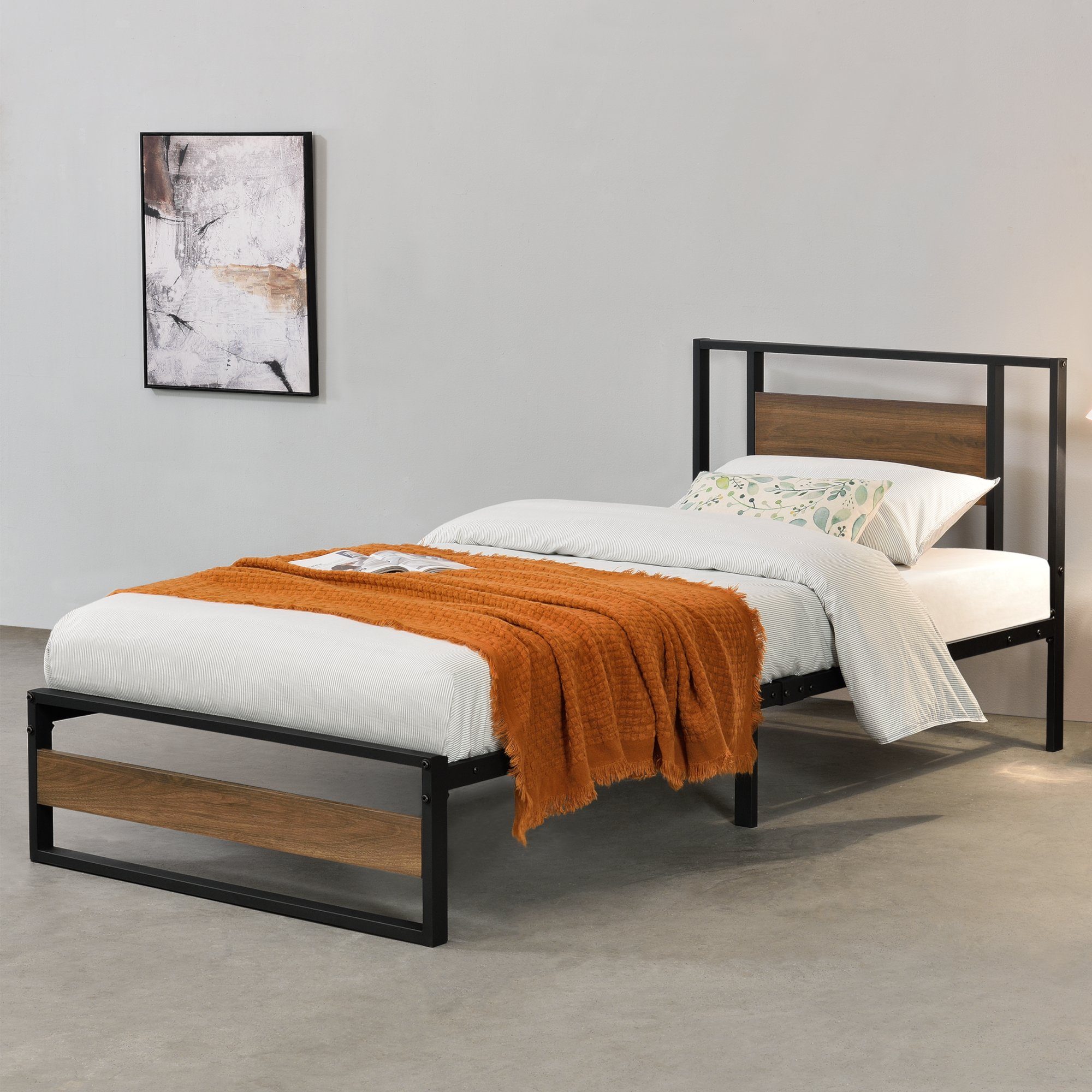 en.casa Metallbett, »Villach« Bettgestell Einzelbett in günstig online kaufen