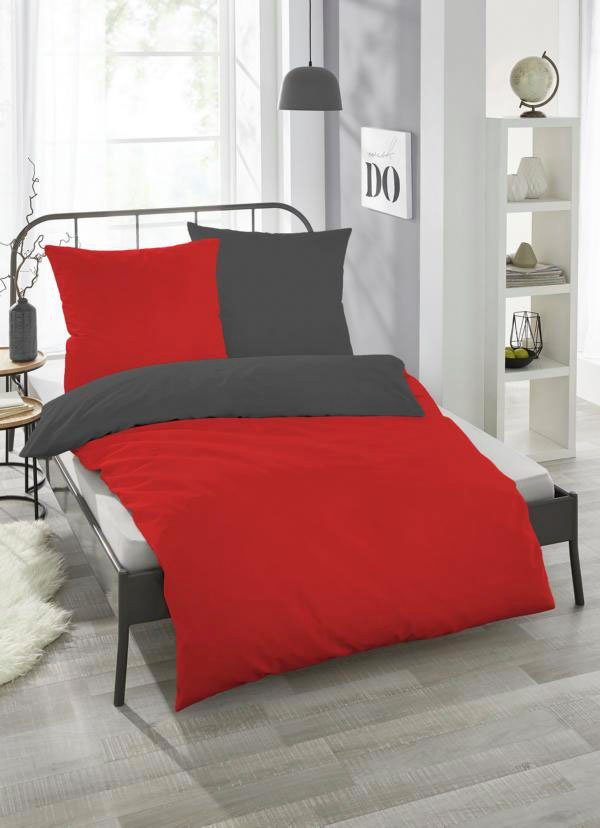 Castell - Markenbettwäsche Wendebettwäsche Uni-Microfaser-Satin in günstig online kaufen