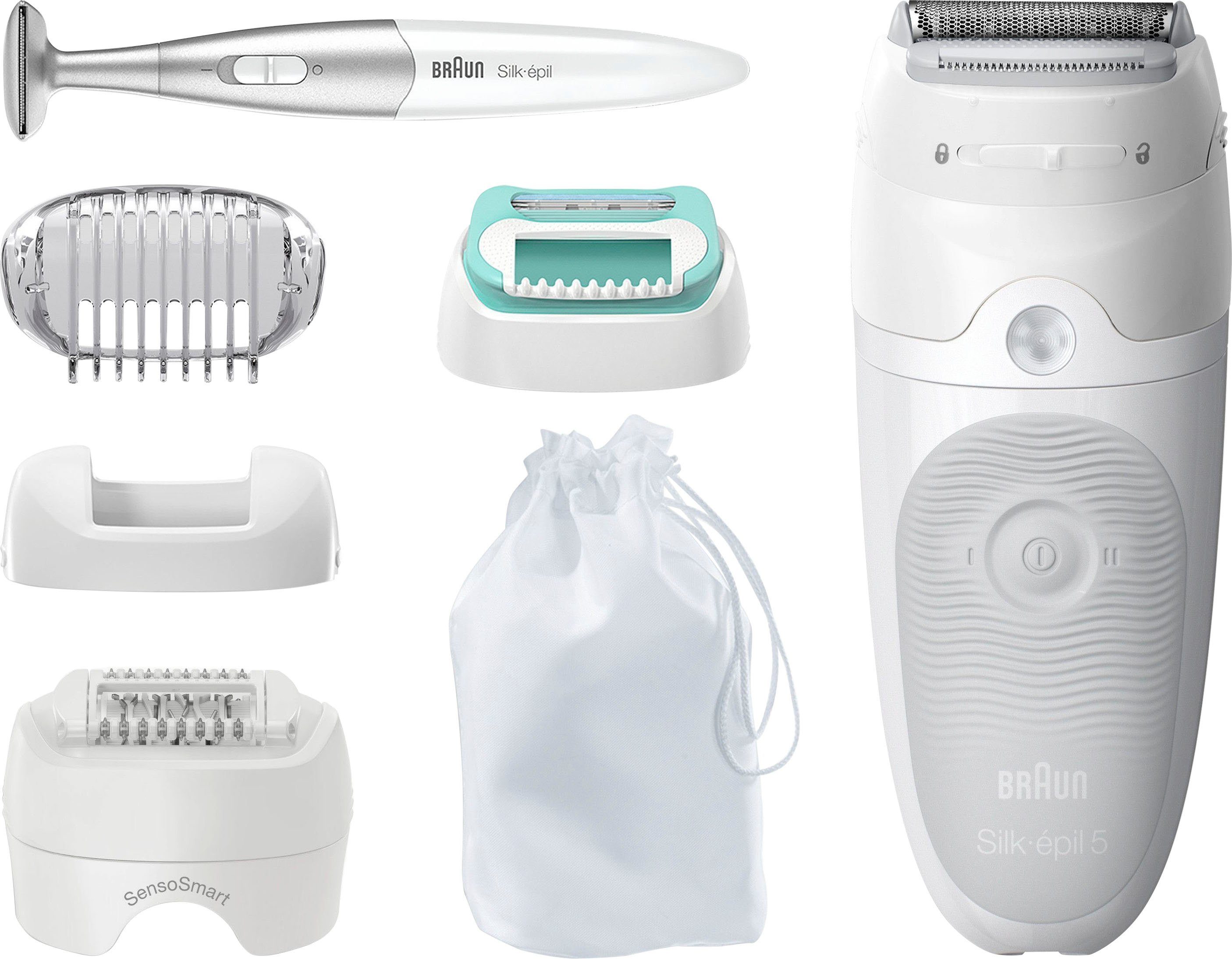 5 Braun Silk-épil Hochfrequenz-Massageaufsatz 5-825, Wet&Dry, Epilierer