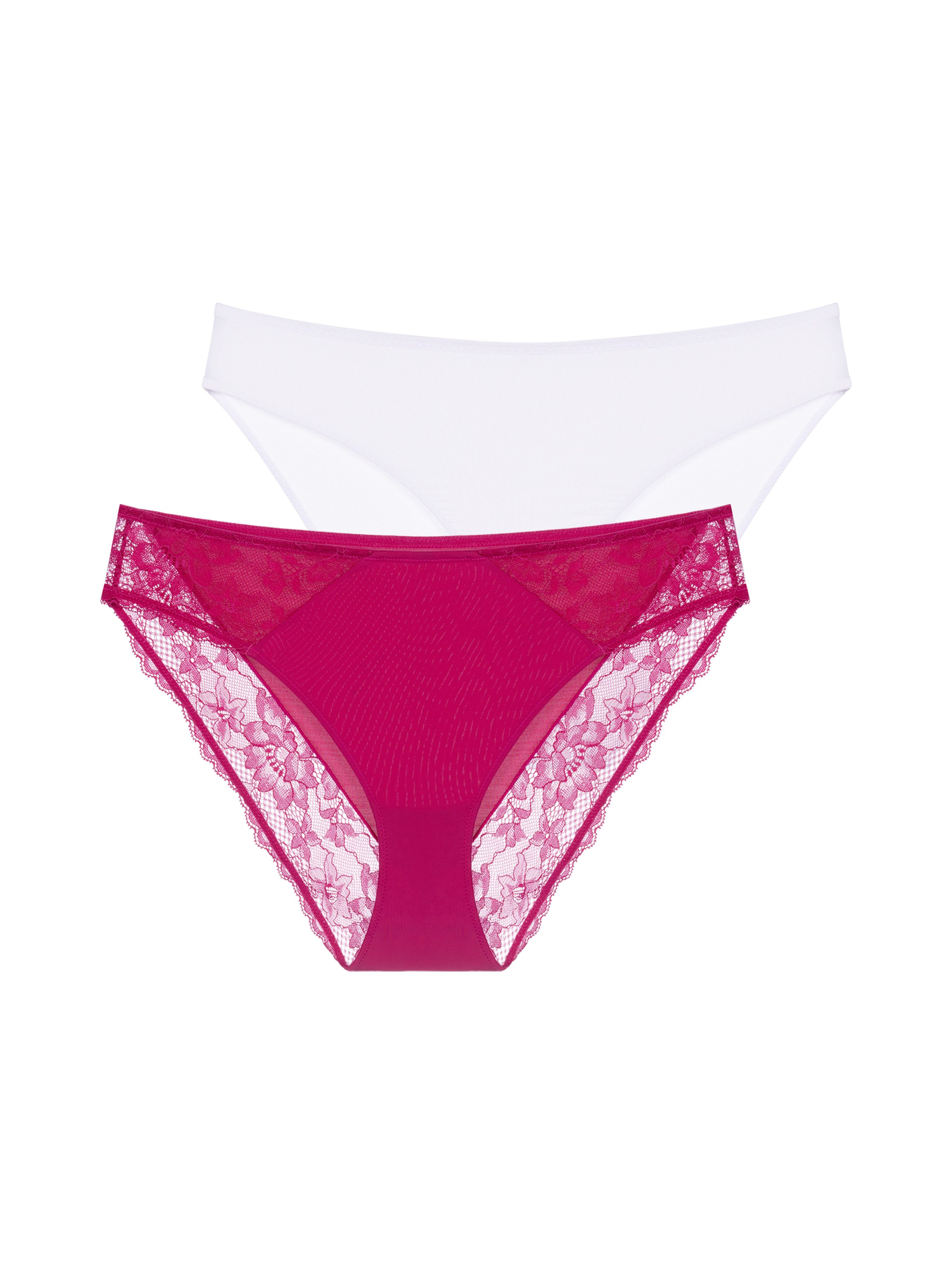 Dorina Slip Willa (2er Pack) teilweise mit floraler Spitze
