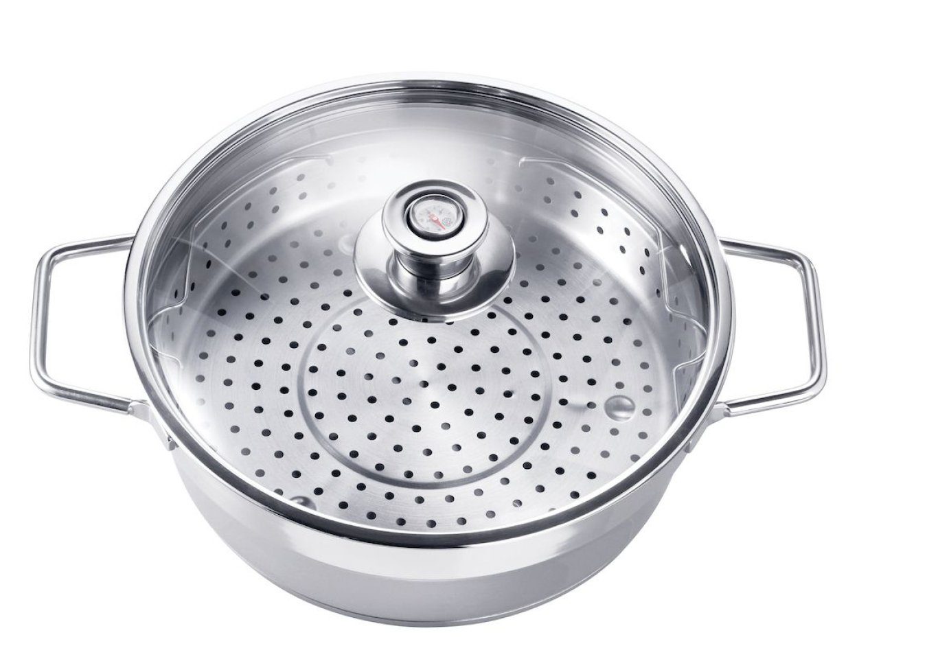 SCHULTE-UFER Dampfgartopf Wega, Edelstahl (Set, 1-tlg), Spülmaschinengeeignet, Edelstahl, 30 cm Durchmesser