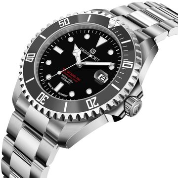 Gigandet Automatikuhr SEA GROUND 300 DATE, Made in Germany, Saphirglas, Swiss SuperLuminova, Taucheruhr