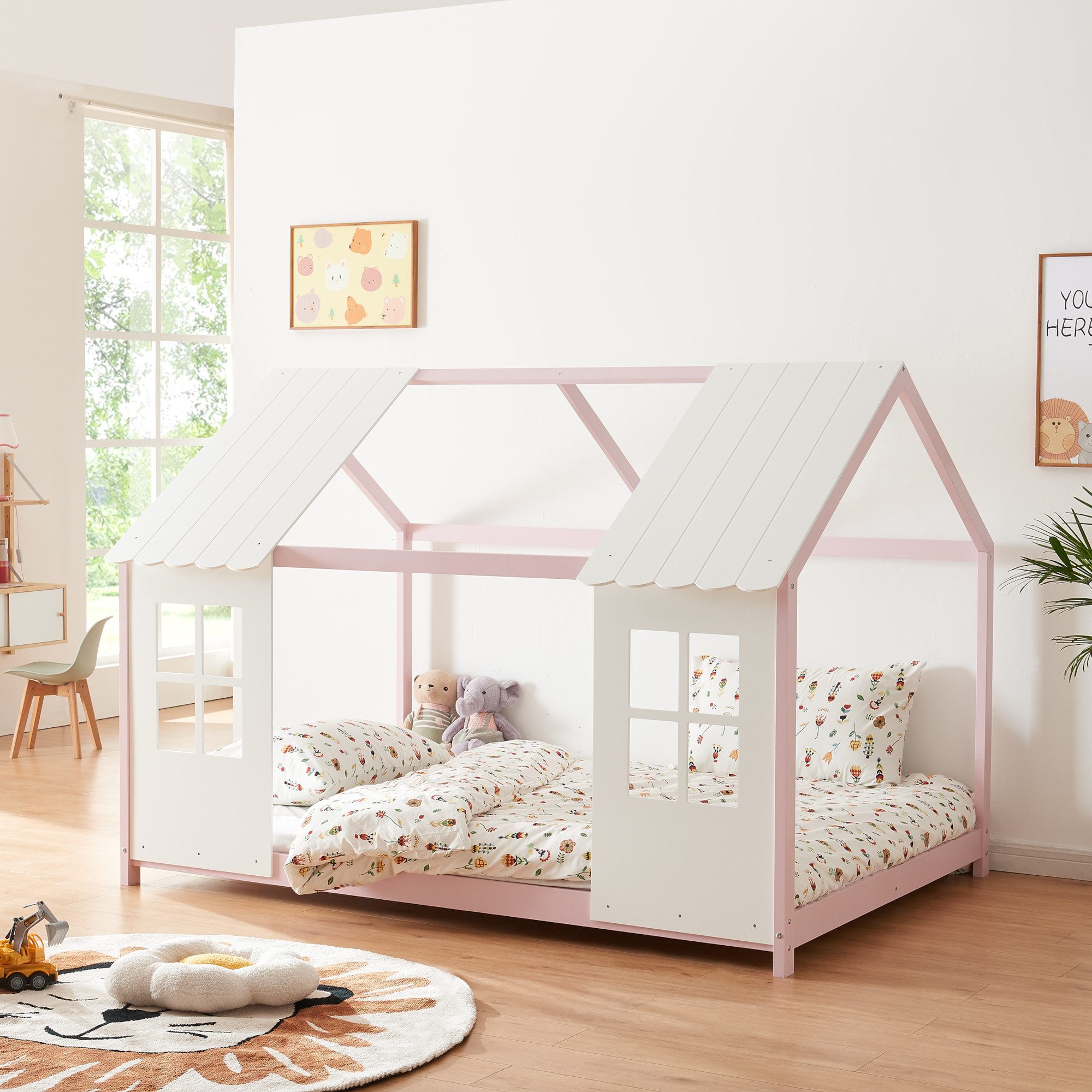 en.casa Kinderbett, »Tostedt« Halboffenes Design 120x200cm günstig online kaufen