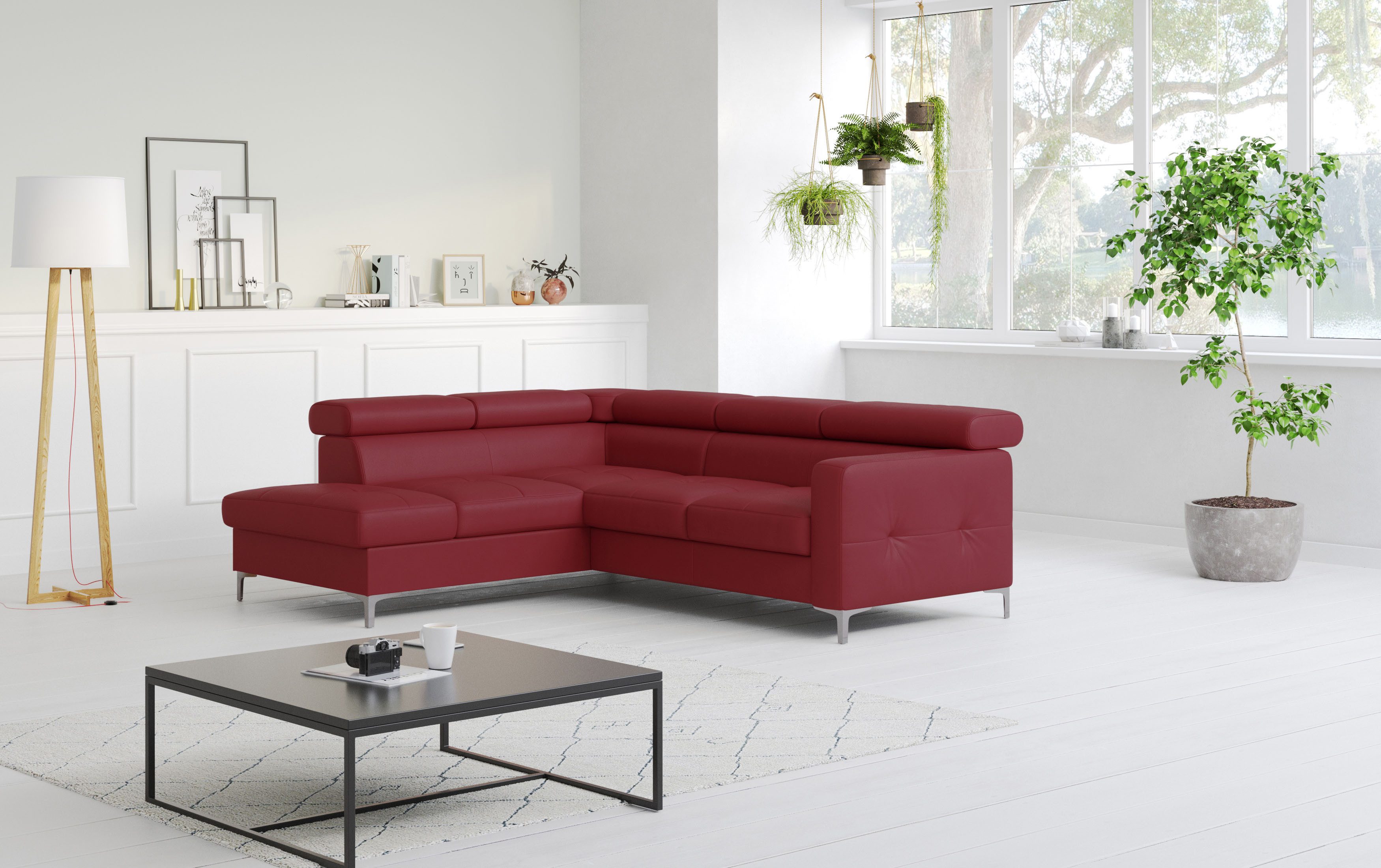 COTTA Ecksofa Sammy L-Form, mit Kopfteilverstellung, günstig online kaufen