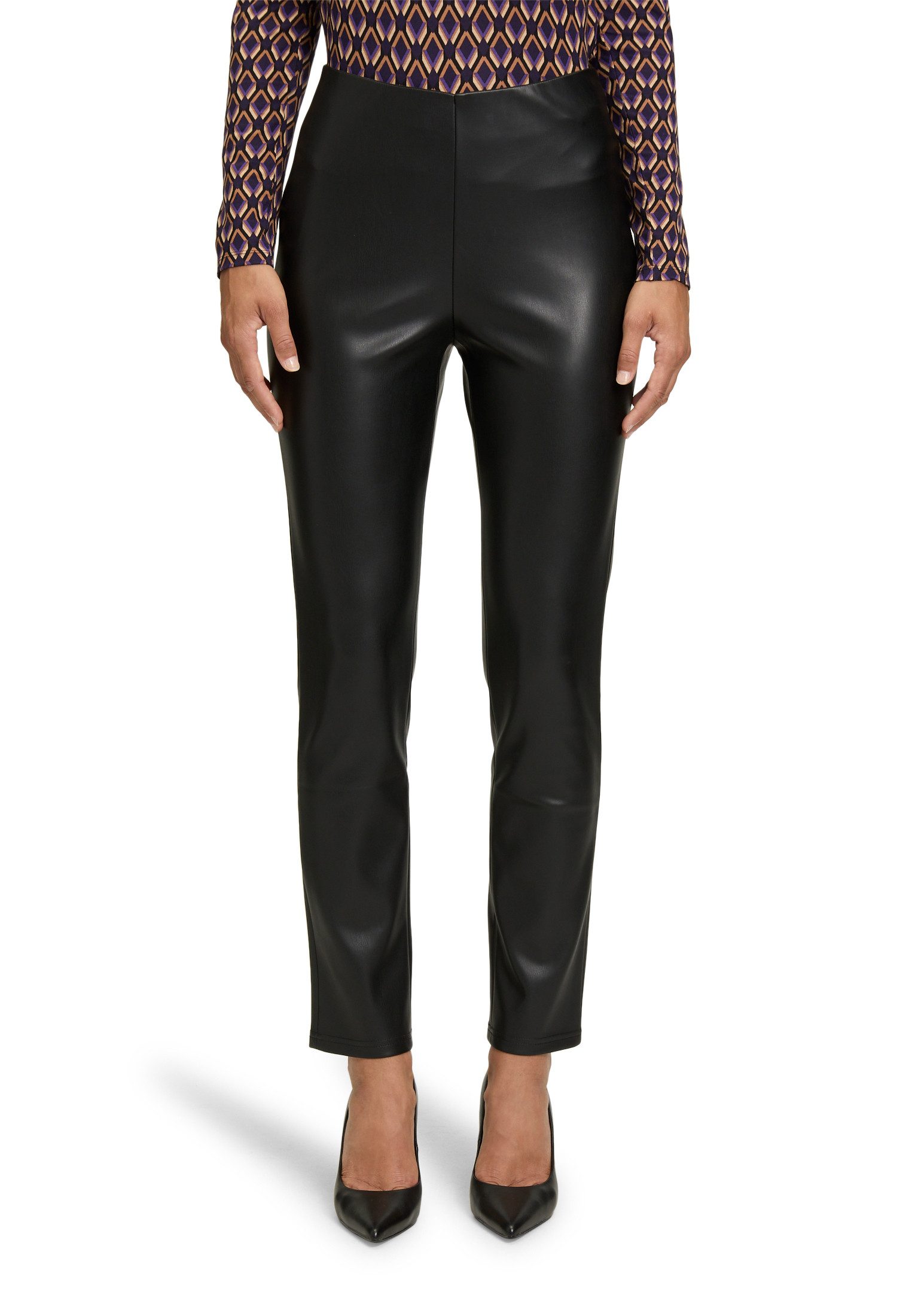 Betty Barclay Lederimitathose Damen Slim Fit Material günstig online kaufen