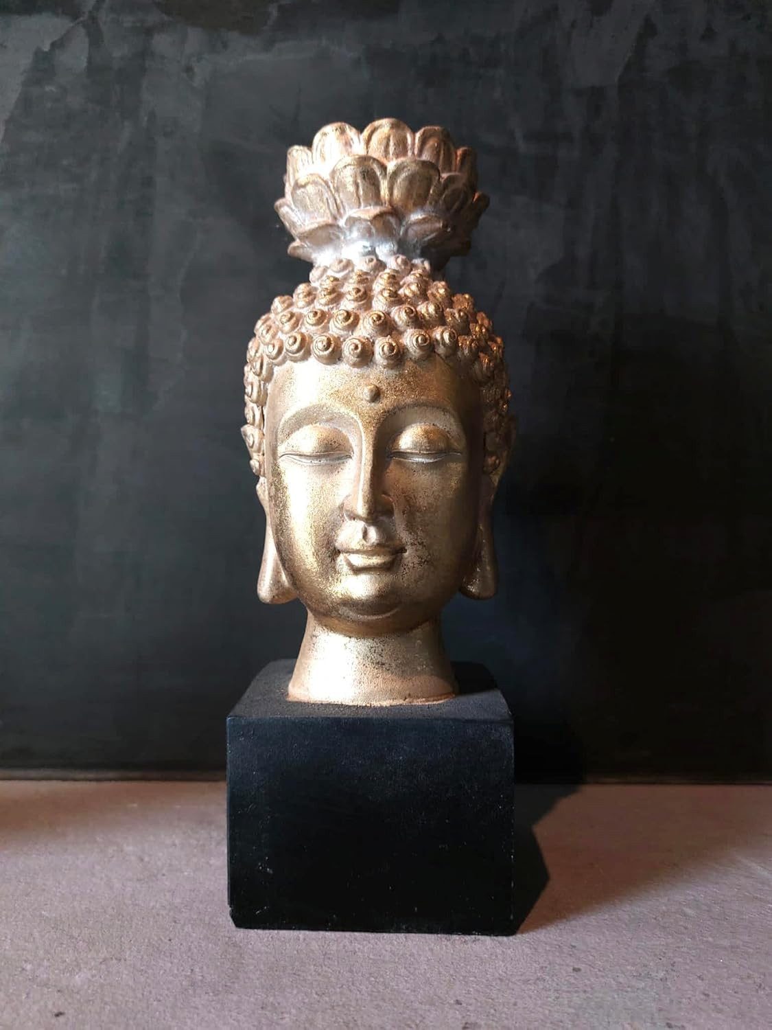 Friedrich Klocke GmbH Buddhafigur Buddha Wohndeko Kerzenständer für Teelicht gold schwarz 2 Größen, Dekofigur, Statue, Schmuckstück für Kerze oder Teelicht