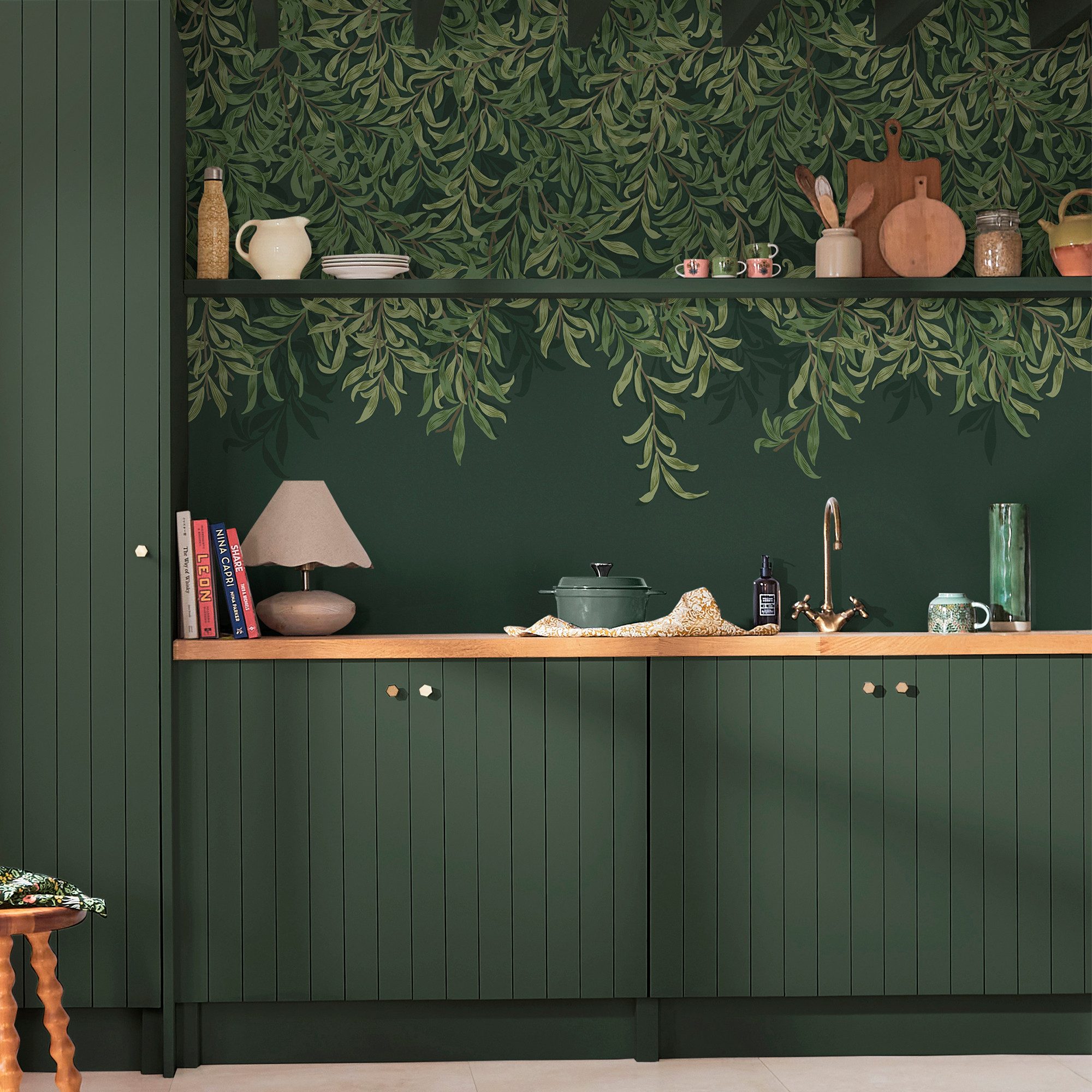 WILLIAM MORRIS AT HOME Vliestapete Willow Bough Deep, glatt, Retro, (1 St), 10mx52cm (ca. 5m2)