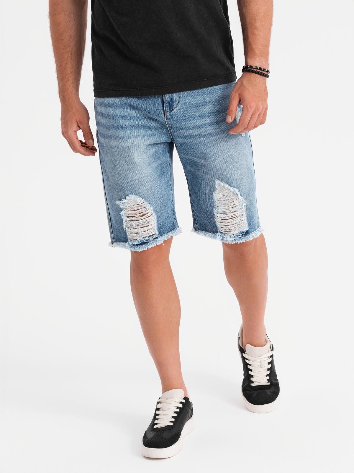 OMBRE Jeansshorts Denim-Shorts für Männer mit Rissen und Löchern