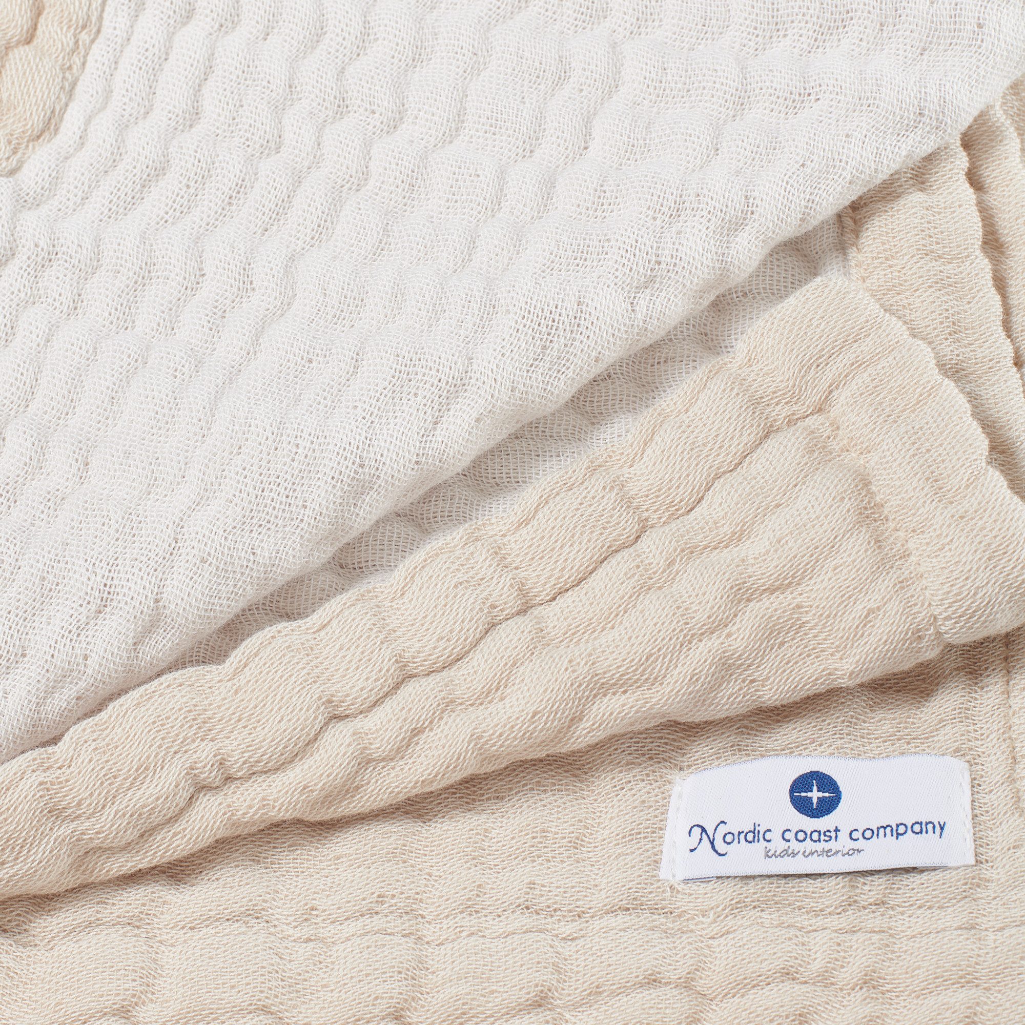 Nordic Coast Company Neugeborenen-Geschenkset Geschenk Set zur Geburt, Puckdecke, Musselindecke, Babydecke Spucktuch Baby-Set Erstausstattung Geburt Babyausstattung- bessere Windeltorte