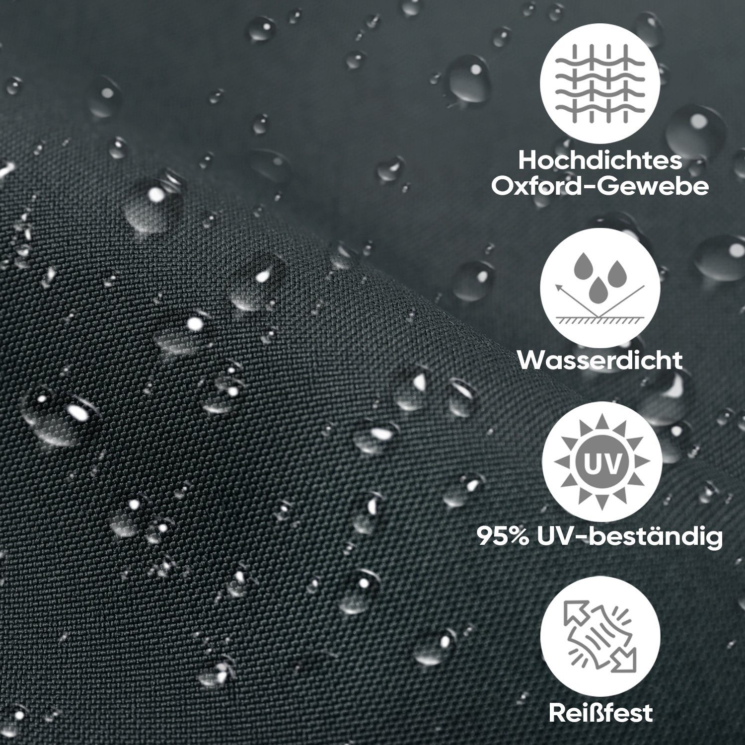 Sekey Balkonsichtschutz Sichtschutz Balkon ohne Bohren Balkonverkleidungen aus Oxford-Gewebe mit Ösen, Nylon Kabelbinder und Kordel – Bild 4 von 5