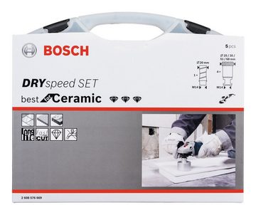 BOSCH Diamanttrockenbohrer, Diamont Dry Speed Set - 20 - 68 mm - 5-teilig