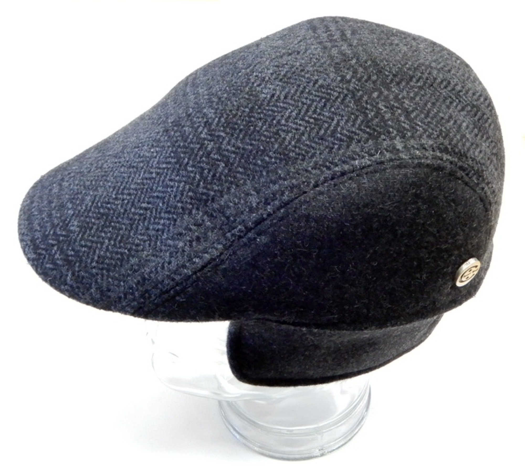 dunkelgrau Flat Cap praktischen mit Ohrenklappen Chaplino