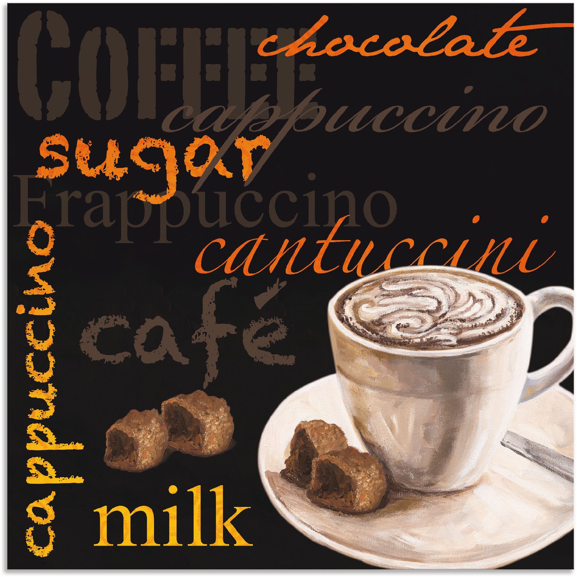 Alubild, als Leinwandbild, Größen (1 Kaffee, in Bilder St), Kaffee oder Wandbild versch. Poster Wandaufkleber Artland