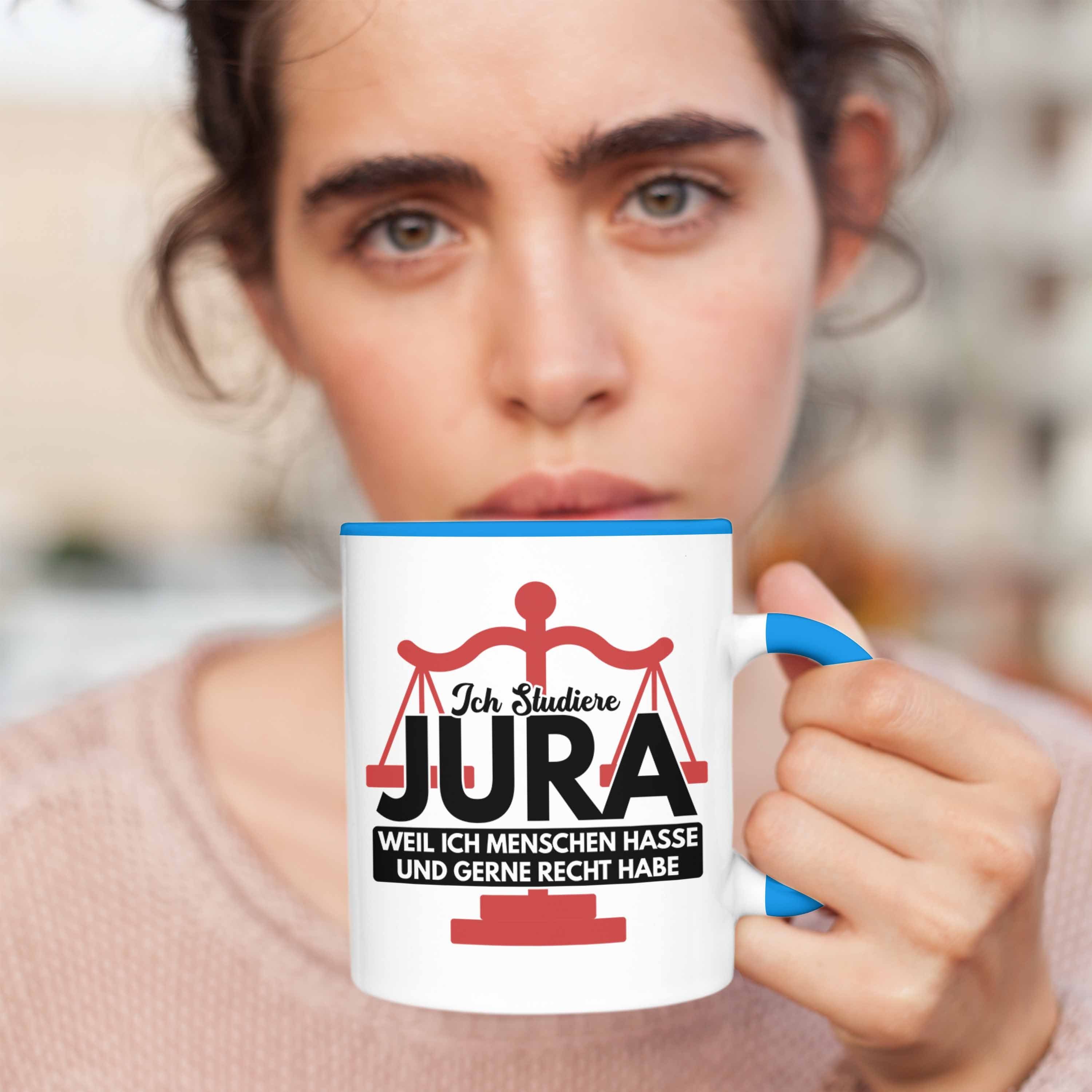 - Tasse Geschenk Geschenkidee Blau Anwalt Spruch Trendation Jura Trendation Jurist Jur Tasse