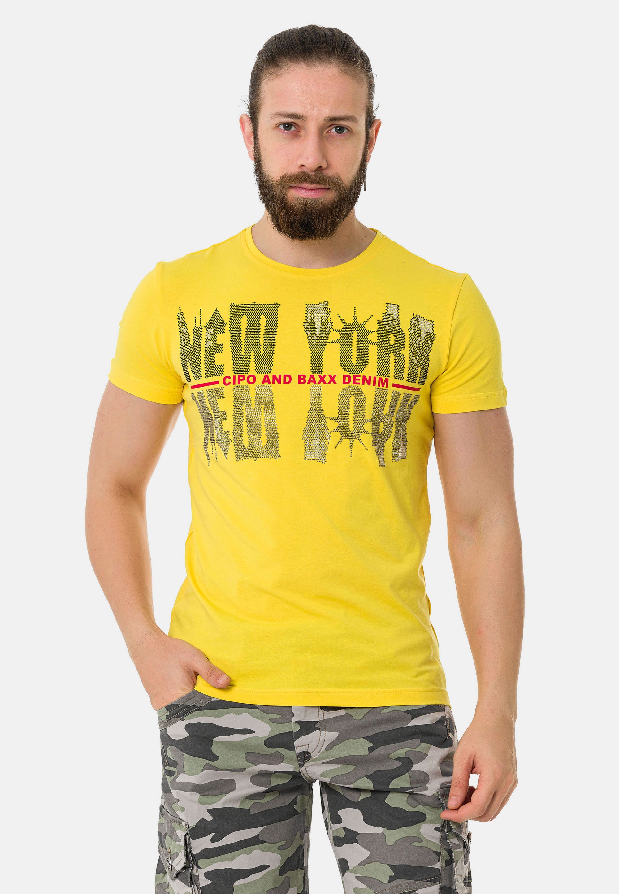 Cipo & Baxx T-Shirt T-Shirt mit New York-Motiv