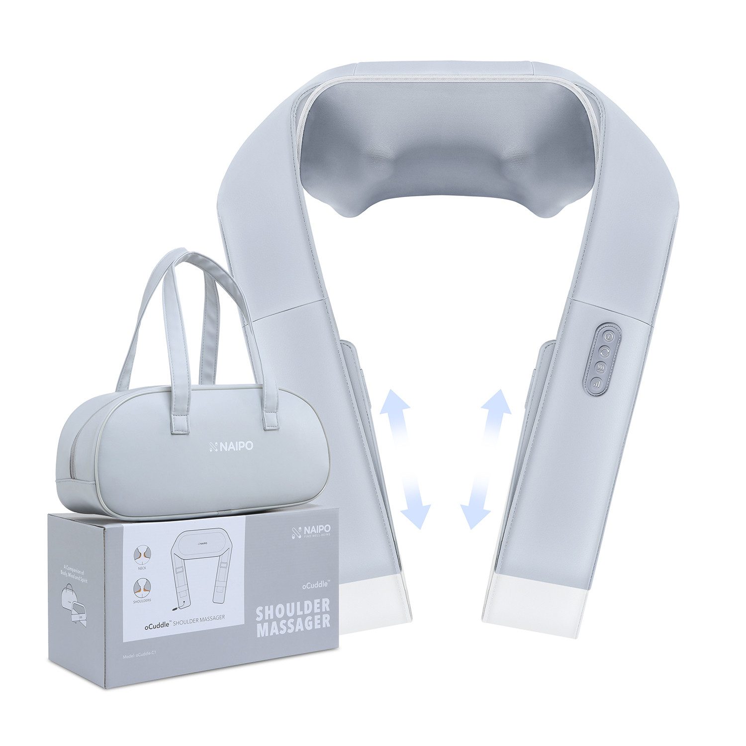 NAIPO Shiatsu-Massagegerät, odernes Design für Nacken Rücken Schultermassage
