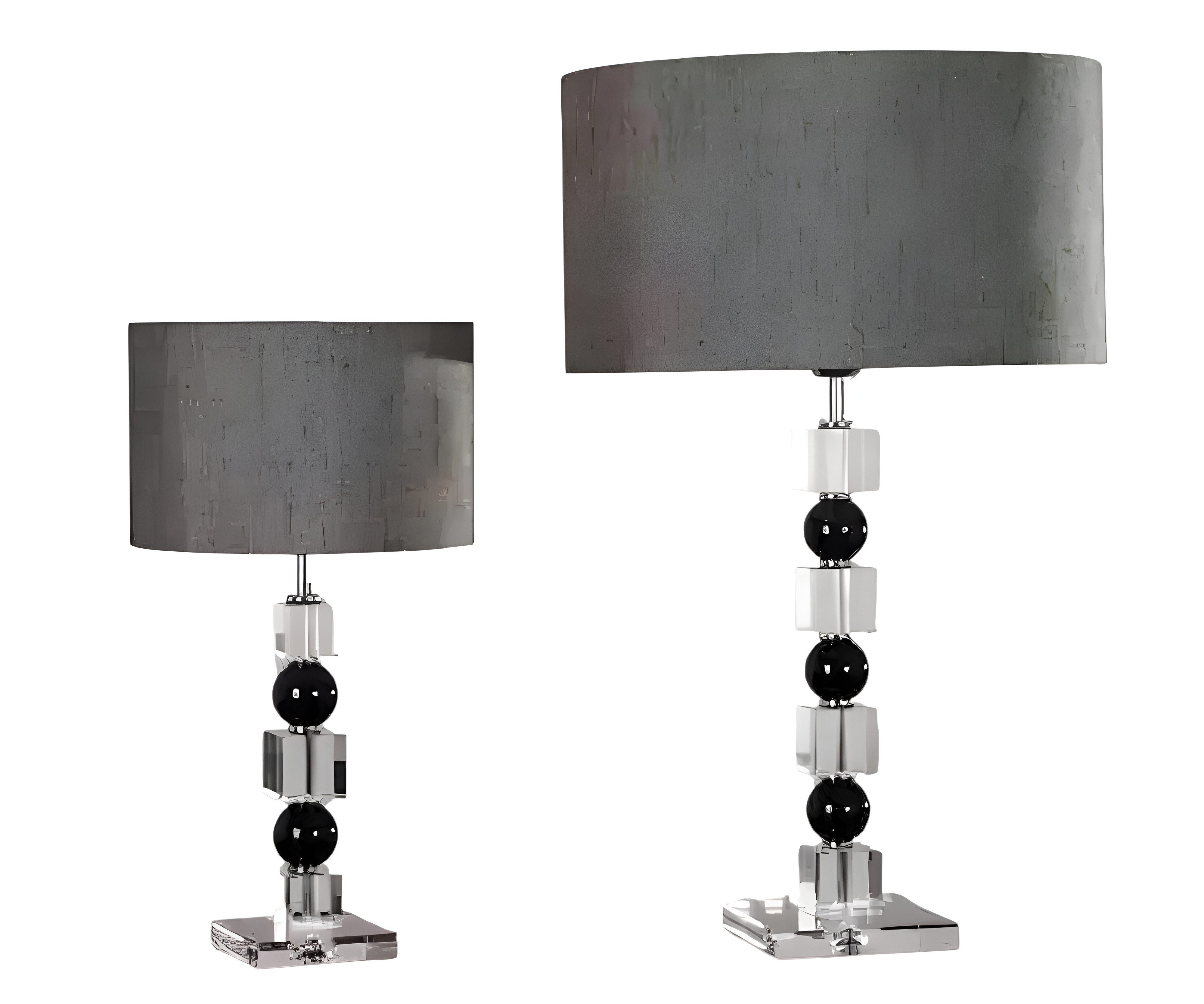 Xlmoebel Nachttischlampe Graue Tischlampe aus hochwertigem Material mit elegantem Design, Hergestellt in Europa