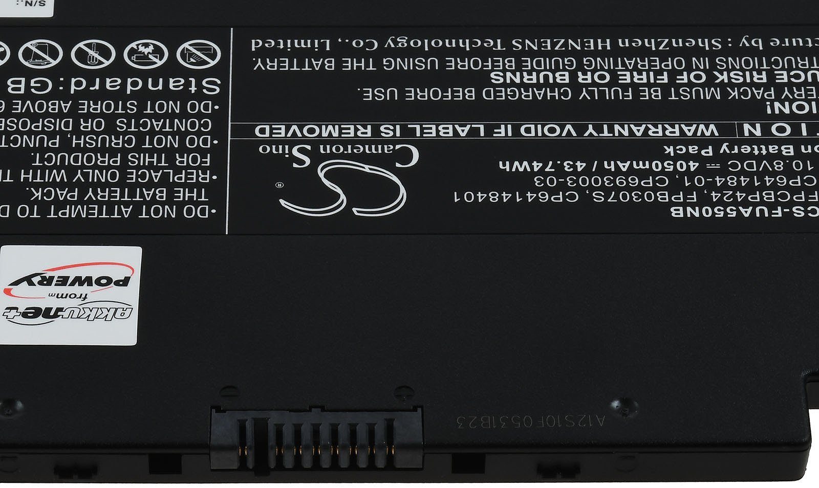 Powery Akku für Laptop Fujitsu LifeBook A556, Lifebook A556G Laptop-Akku 4050 mAh (10.8 V)