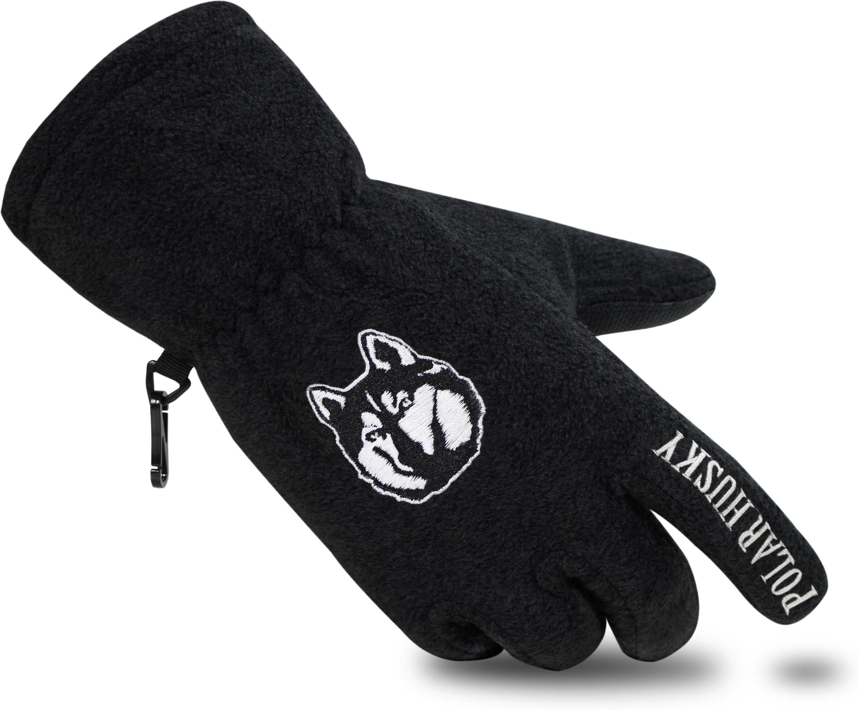 und Polar Skihandschuhe Unterziehhandschuhe Handschuhe verstärkter Husky Handinnenfläche Lhotse mit Winterhandschuhe Schwarz Herren Damen Fleecehandschuhe Fleece für