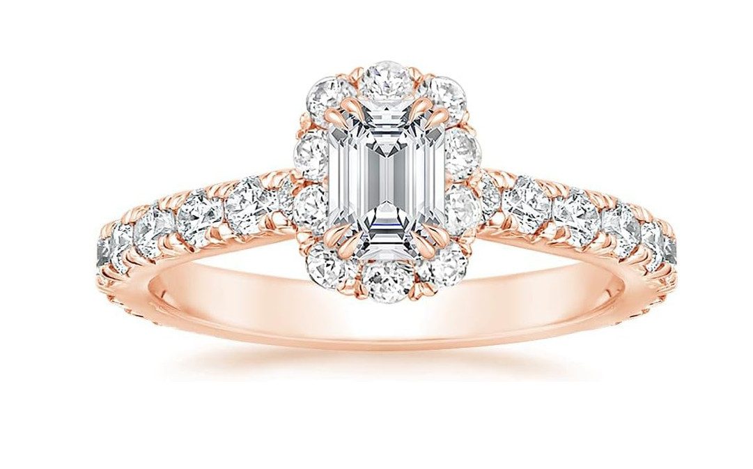 Jumpeak Trauring Ring damen, labordiamant1ct,D,VS1,2EX,Damen-Diamantring, Mutter sohn geschenk,Geschenk ideen für frau,Liebes geschenk für sie