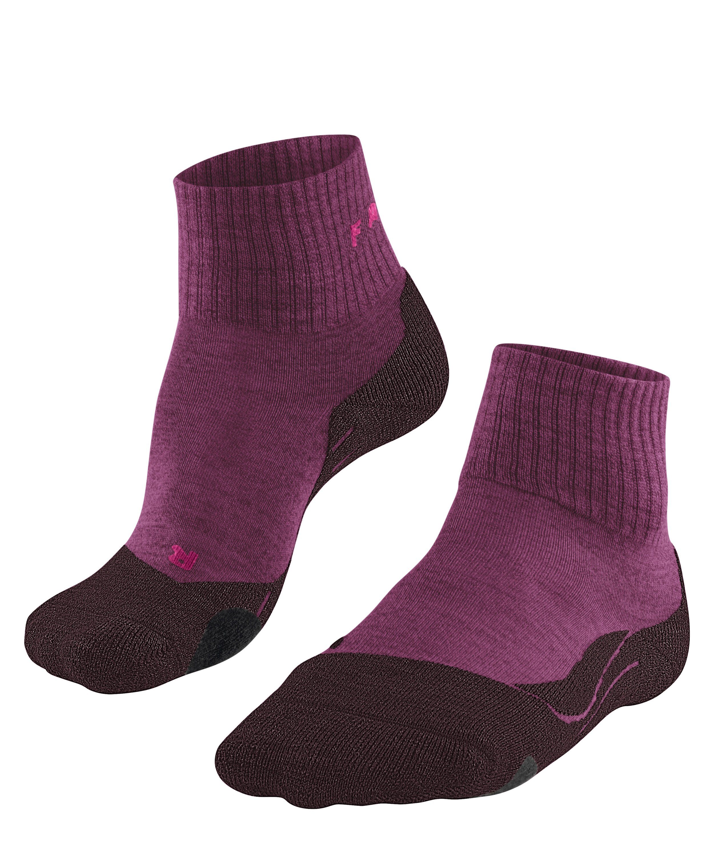 Wool Explore FALKE hoher TK2 (8593) Wandersocken (1-Paar) burgundy Short Mittelgebirge im Komfort