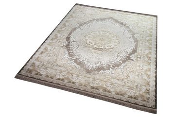Wollteppich Wollteppich Luxus Teppich Orient mit Ornamenten aus Naturfasern, Teppich-Traum, rechteckig, Höhe: 7 mm, Wollteppich