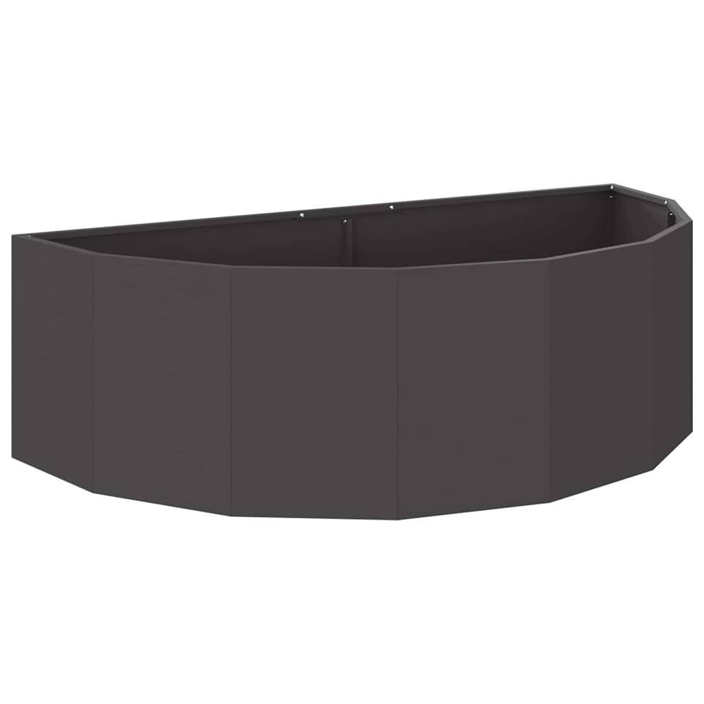 vidaXL Blumentopf Pflanzkübel Schwarz 120 x 60 x 35 cm Stahl (1 St)