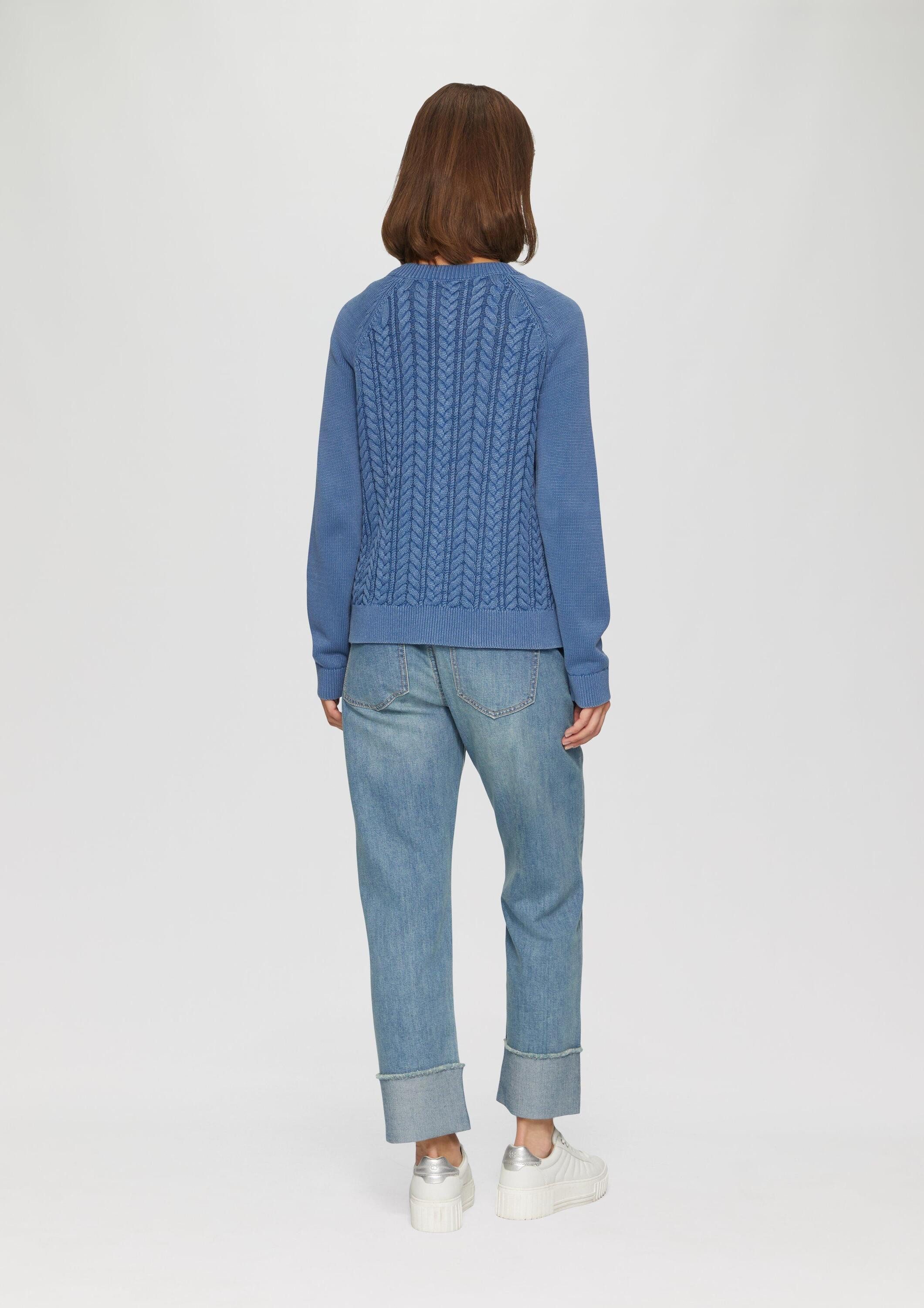 s.Oliver Cardigan Strickjacke Baumwollcardigan mit Zopfmuster
