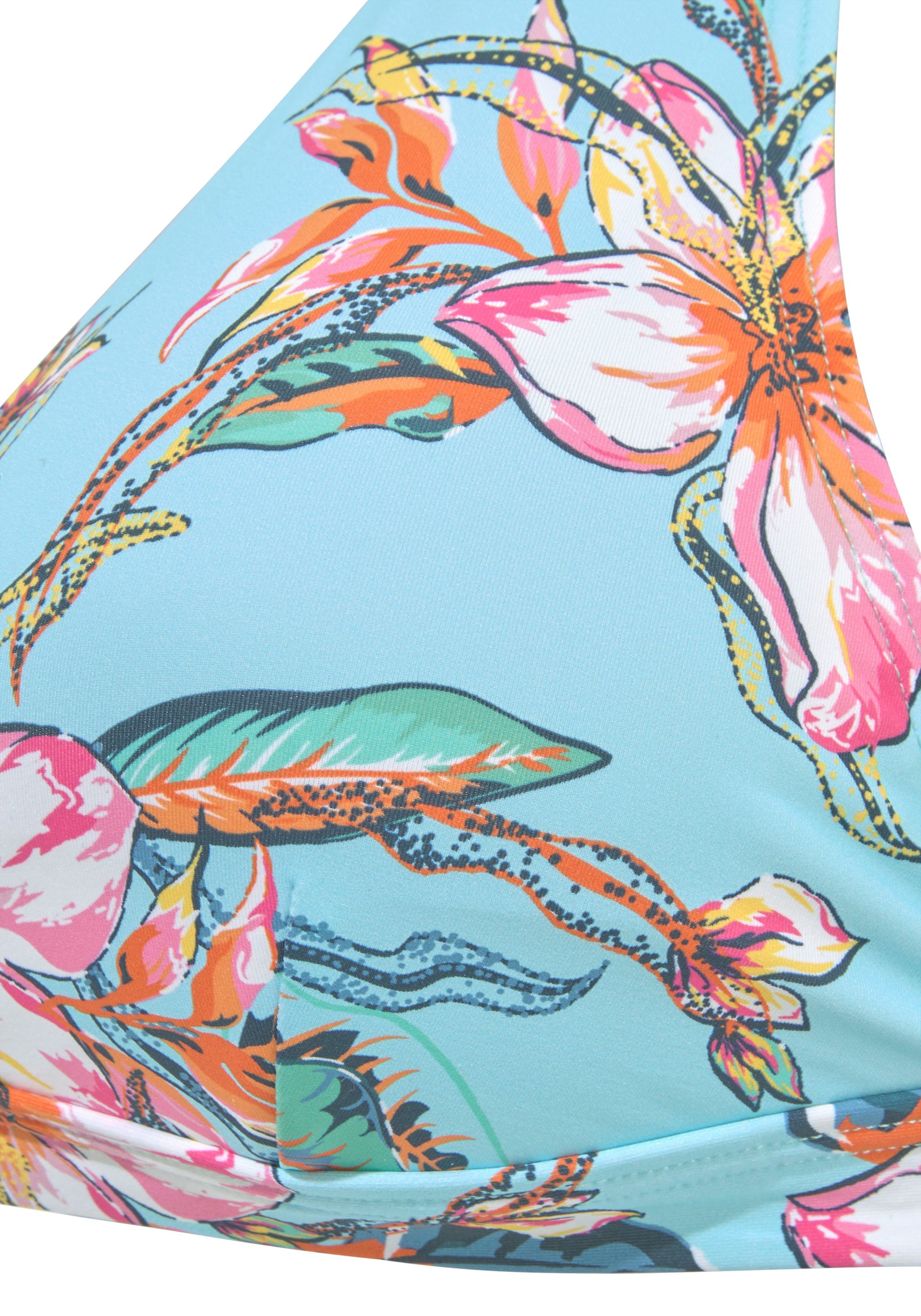 LASCANA Triangel-Bikini-Top Malia, mit tropischem Print – Bild 3 von 5