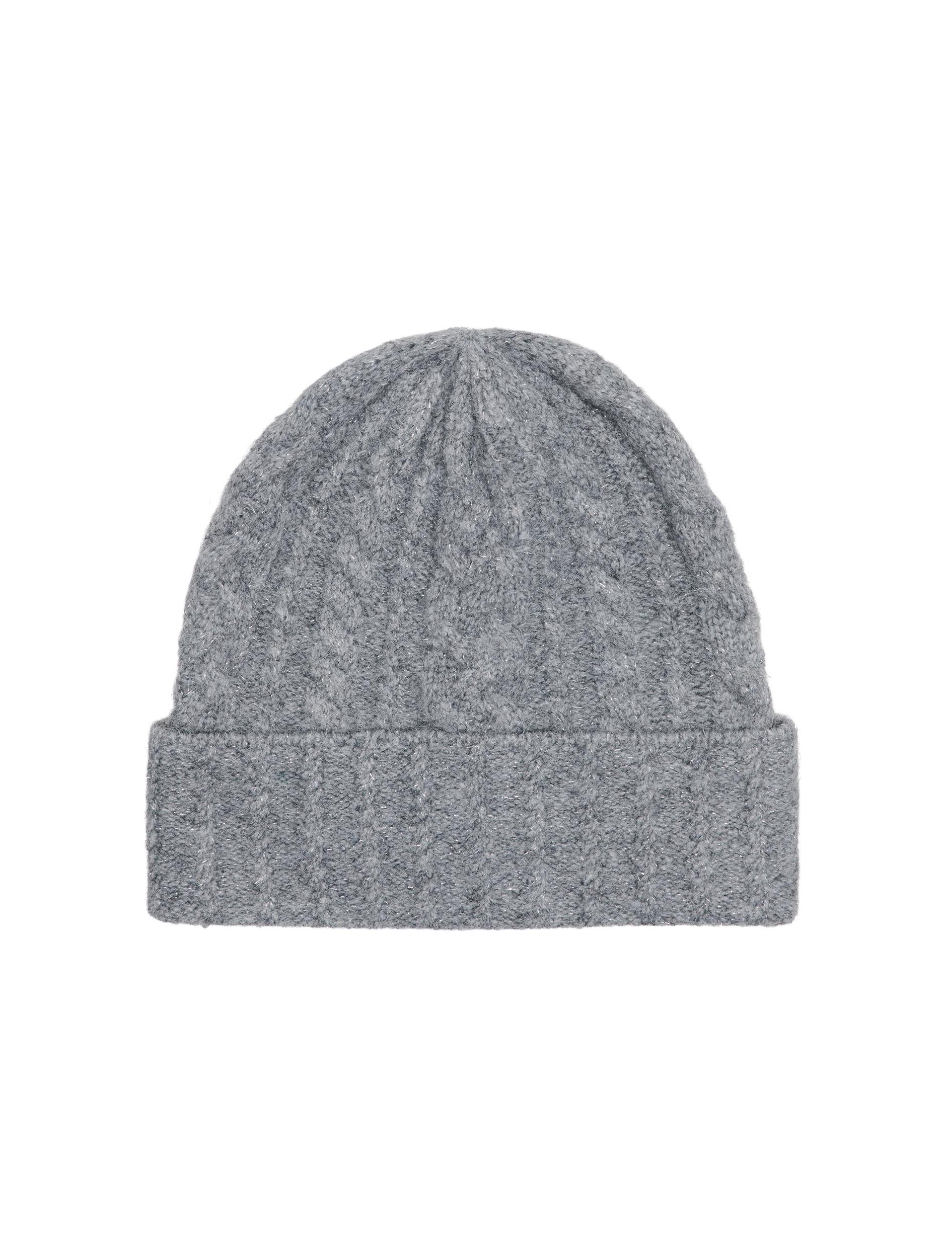 ONLY Beanie ONLSALLY LIFE CABLE LUREX KNIT BEANIE CC Light Grey Melange