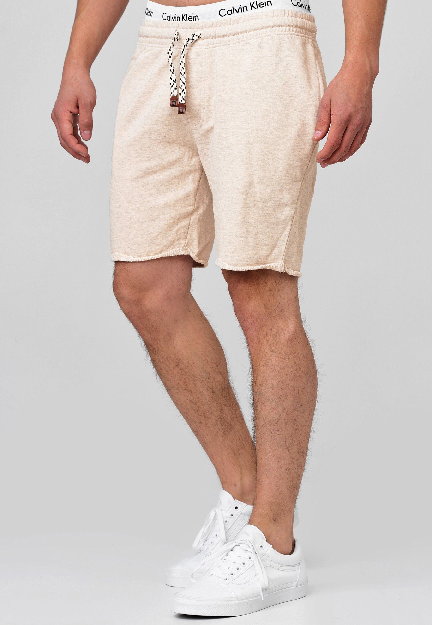 Indicode Sweatshorts Herren 2-Pack Eddy Sweat Shorts Herrenshorts elastisch günstig online kaufen