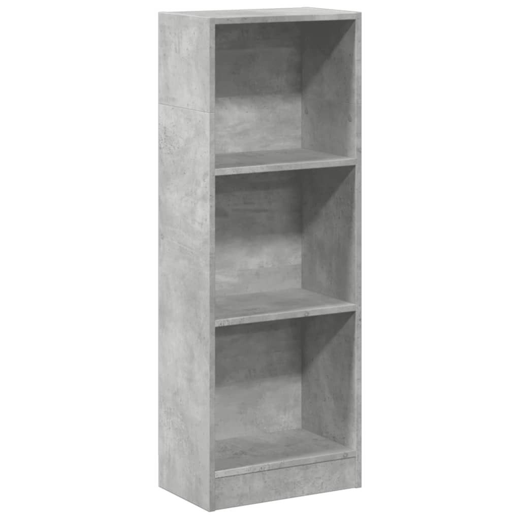 vidaXL Bücherregal Bücherregal Betongrau 40x24x109 cm Holzwerkstoff, 1-tlg.