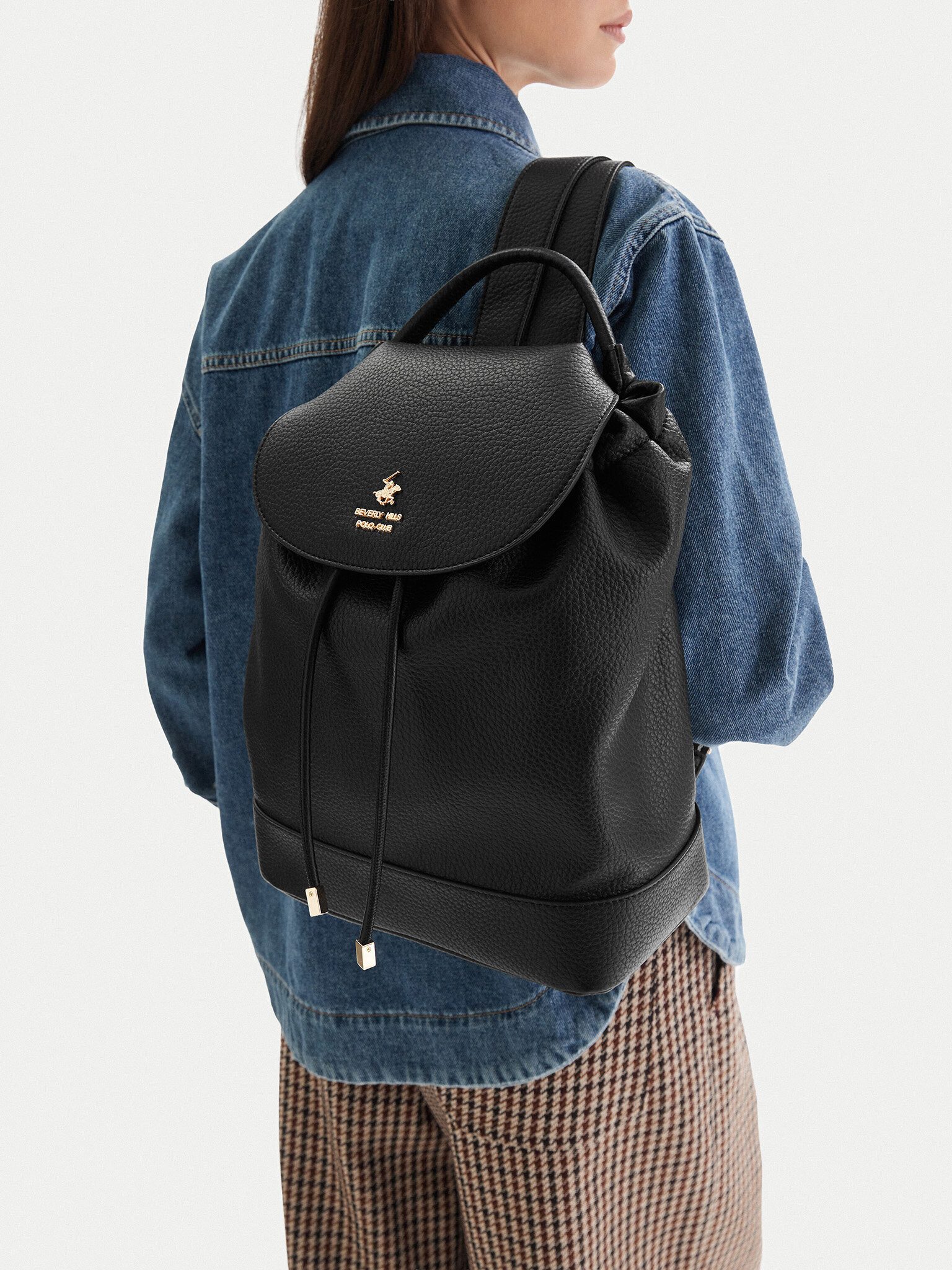 BEVERLY HILLS POLO CLUB Freizeitrucksack Beverly Hills Polo Club Damen-Rucksack Schwarz BEVERLY HILLS POLO CLUB