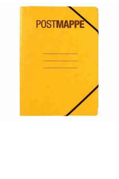 PAGNA Organisationsmappe PAGNA Eckspanner Postmappe DIN A4 gelb (Packung, 1-St., Einzel), 3 Klappen