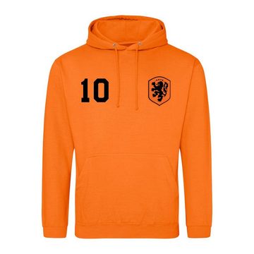 Youth Designz Kapuzenpullover Niederlande Herren Hoodie im Fußball "Trikot" Look mit trendigem Fronprint