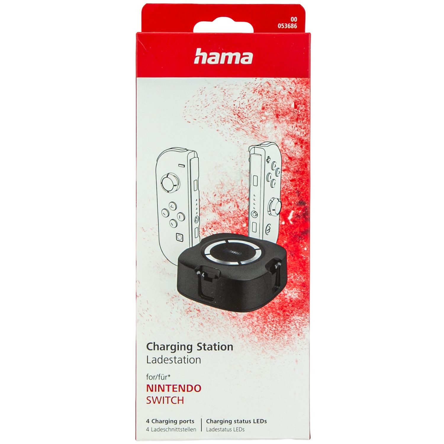 Hama USB Ladestation Ladedock für Nintendo Switch Controller-Ladestation (Quad Ständer Ladeständer Ladegerät für 4 Joy-Con Controller JoyCon Pad) – Bild 5 von 5