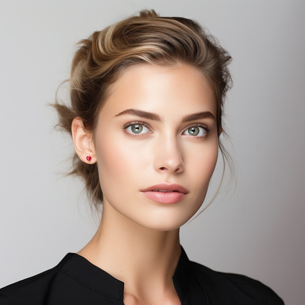 LÖB Paar Ohrstecker 925 Silber Ohrringe Herz Zirkonia Herzform Rubin rot St günstig online kaufen